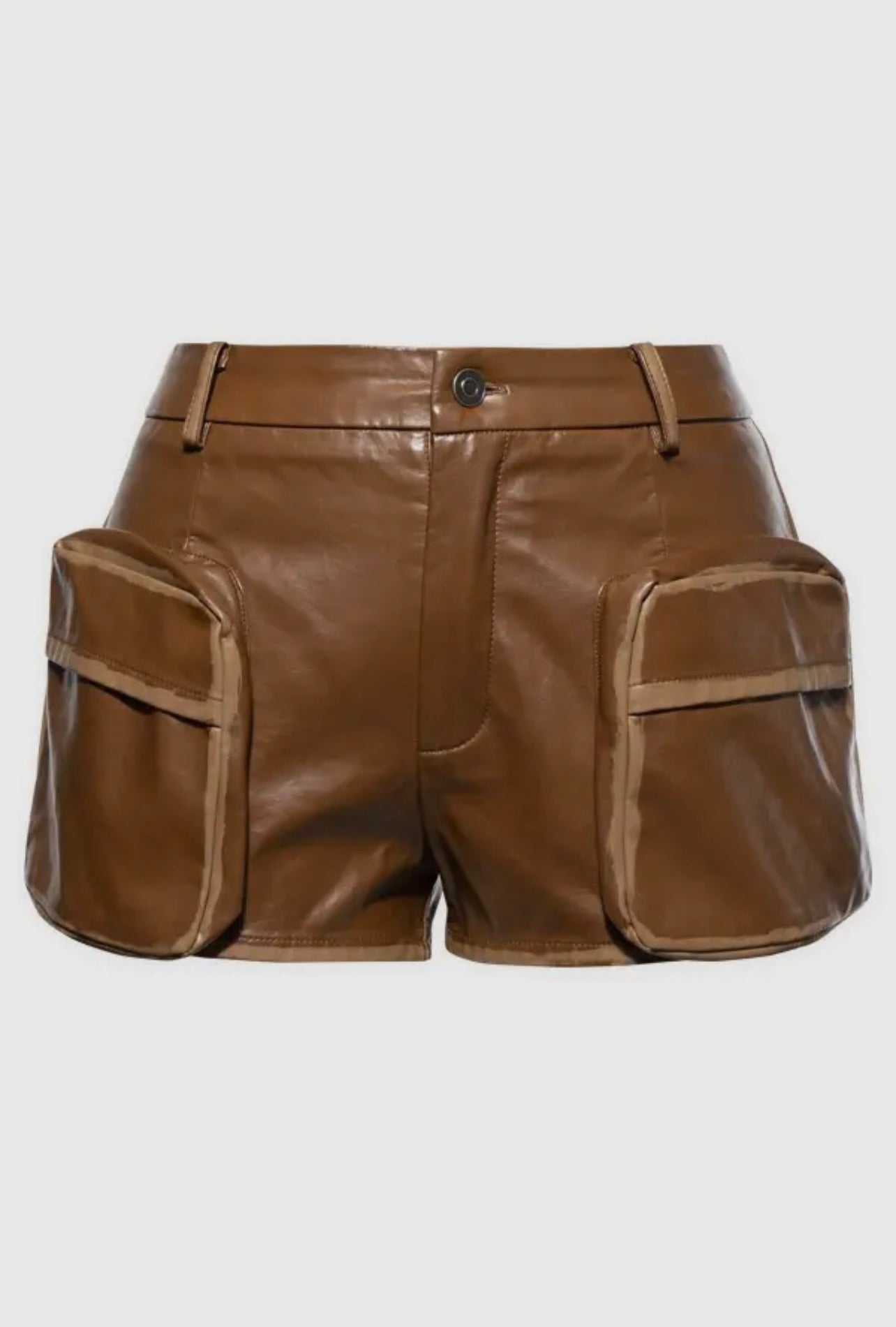 Vintage Vegan Precious Baddie Leather Cargo Shorts