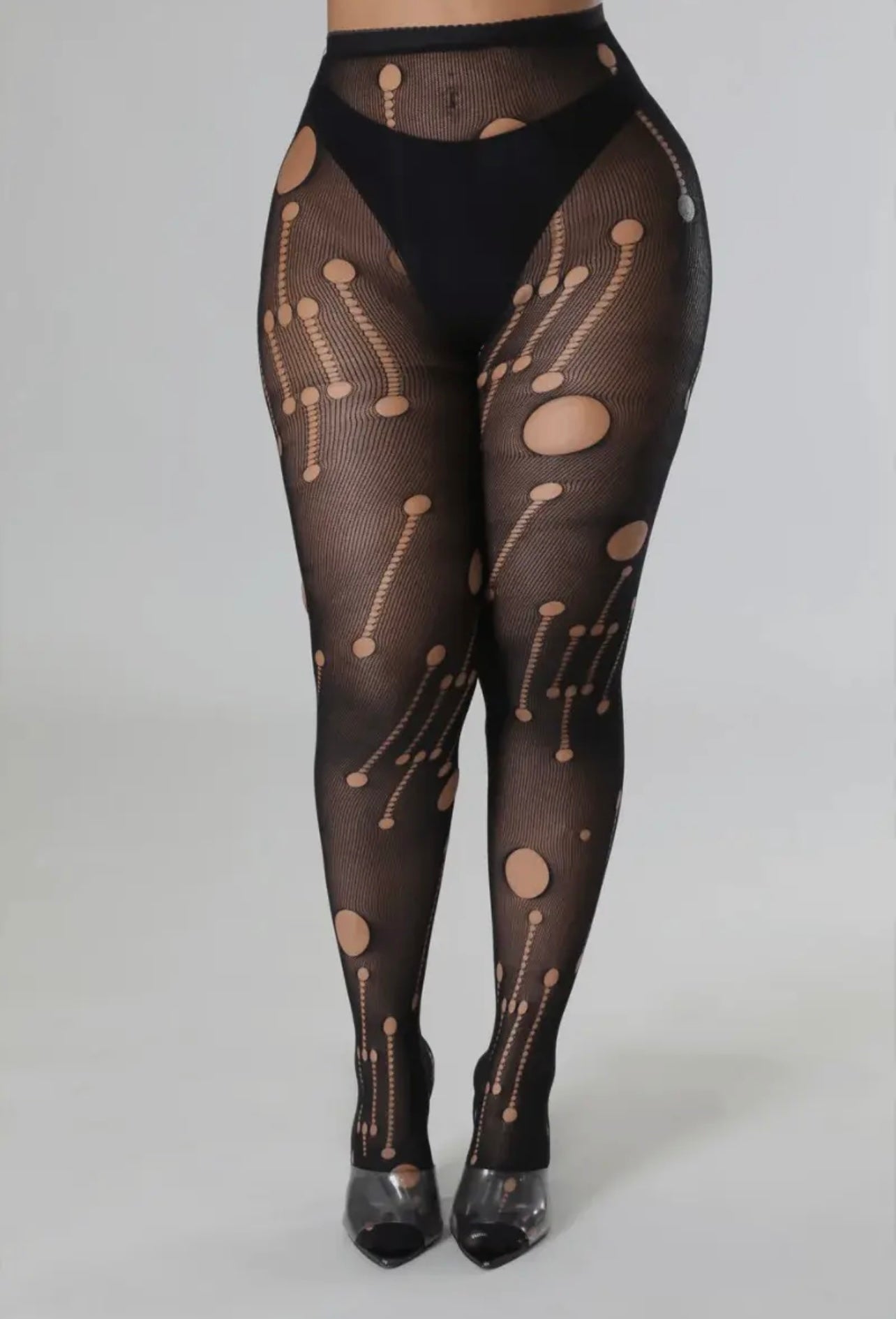 Ripped and Cutout Baddie Pantyhose - Baddie Kouture Boutique