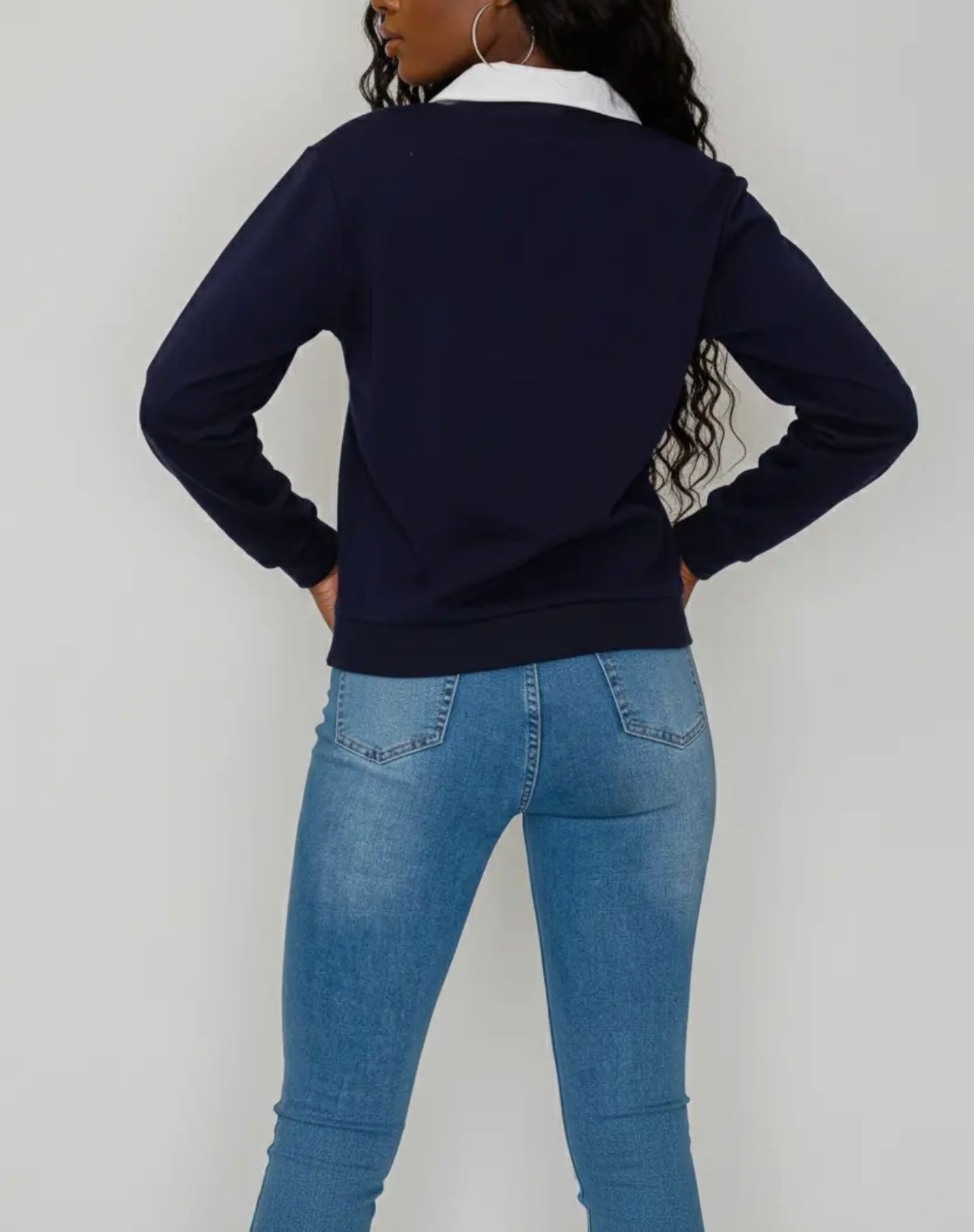 Rue Paris Baddie Polo Sweatshirt