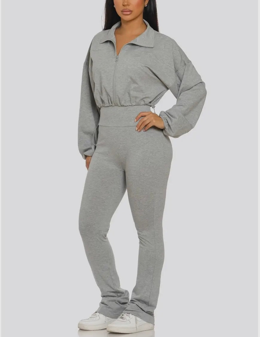 Kimmie Baddie Cropped Jogger Set
