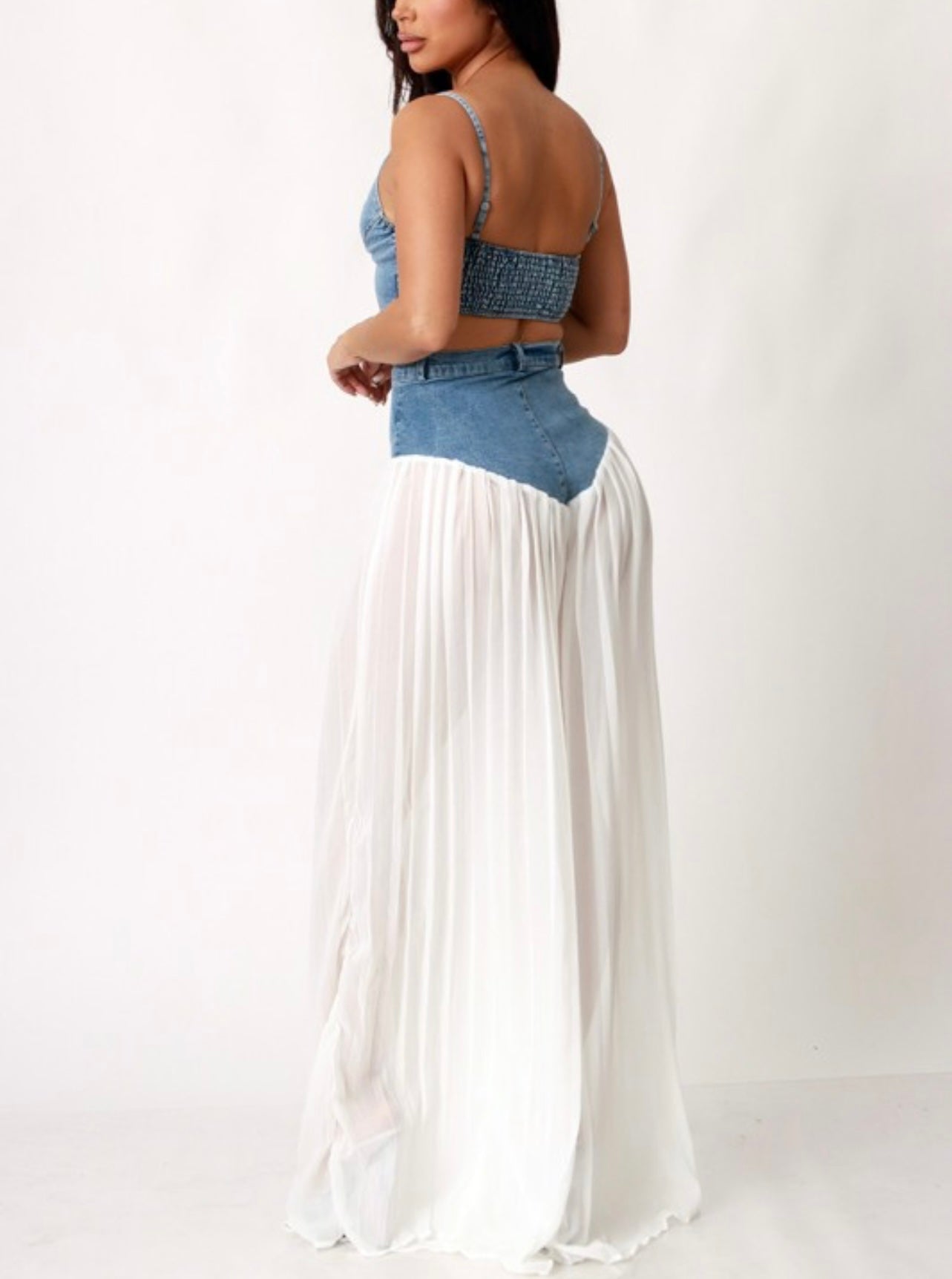 Keri Baddie Denim Corset Set