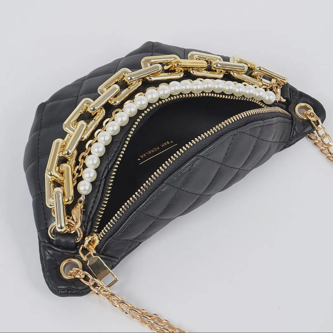 Chain and Pearl Baddie Fanny Pack - Baddie Kouture Boutique