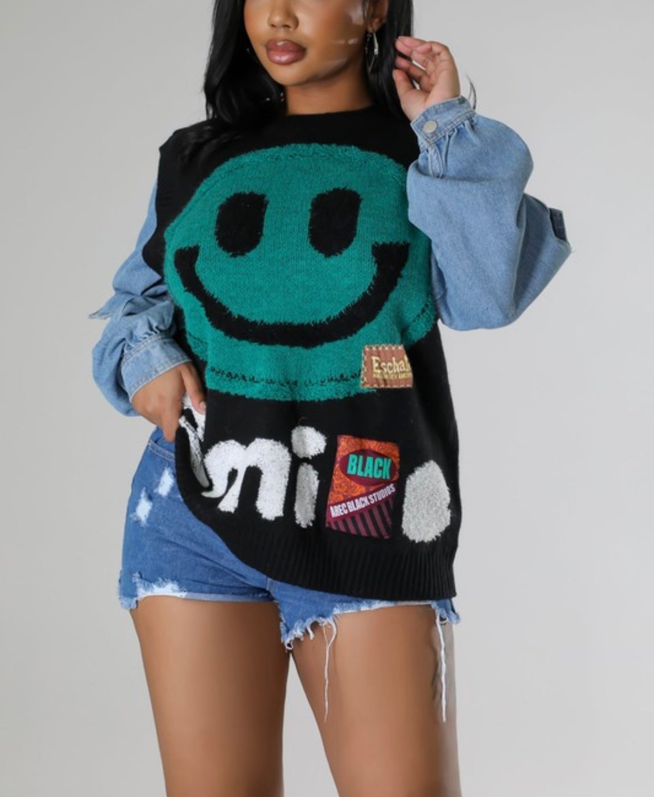 Be Happy Baddie Sweater - Baddie Kouture Boutique