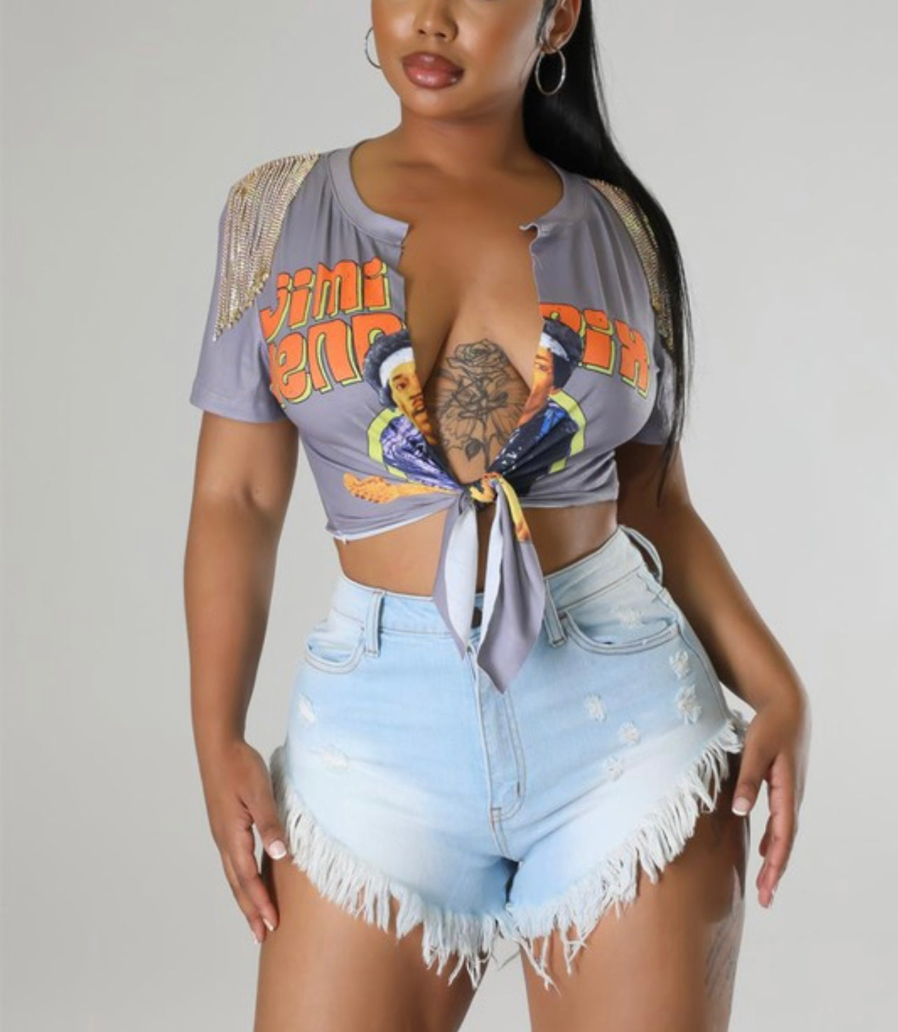 Hendrick Baddie Tassel Shirt - Baddie Kouture Boutique