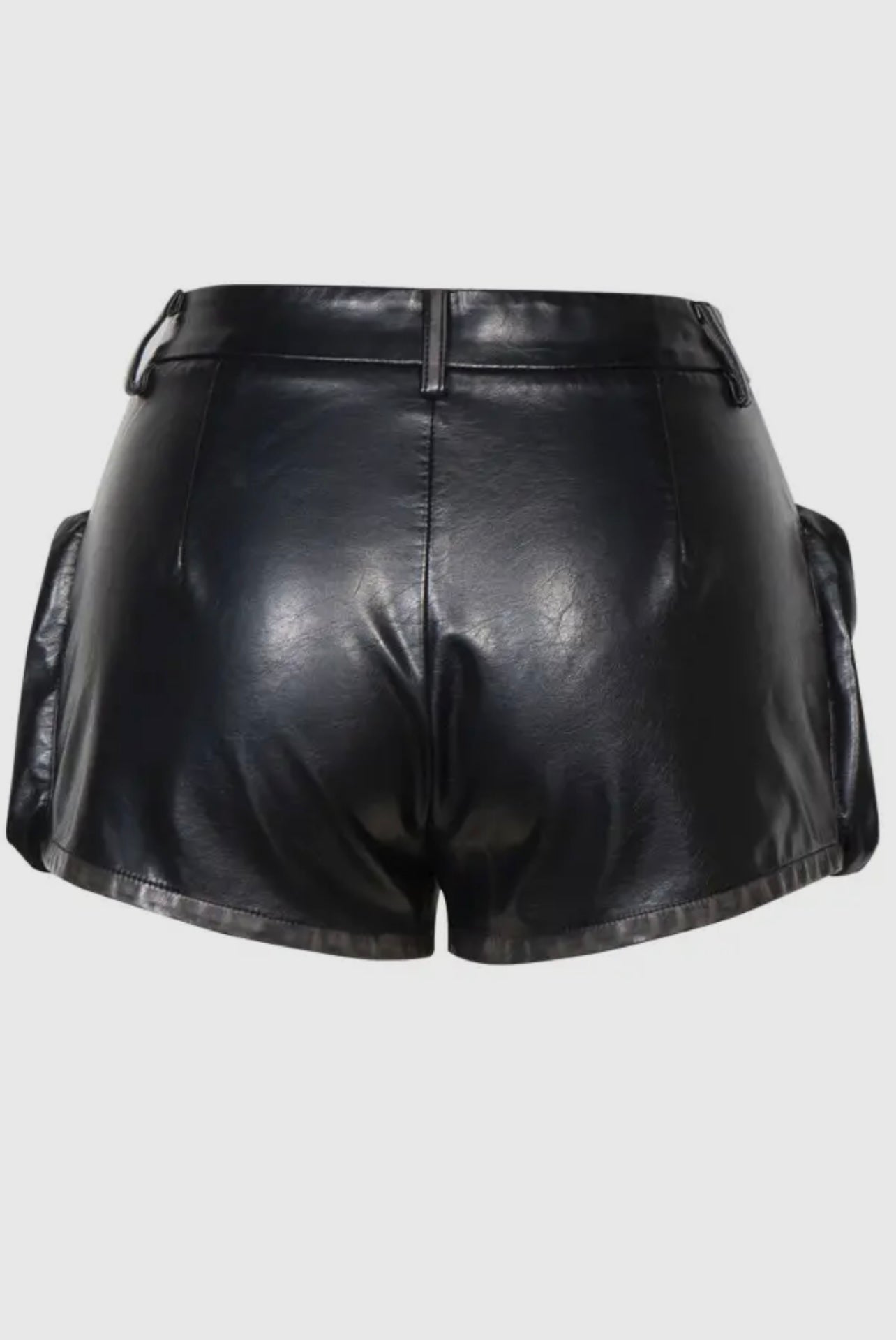 Vintage Vegan Precious Baddie Leather Cargo Shorts - Baddie Kouture Boutique