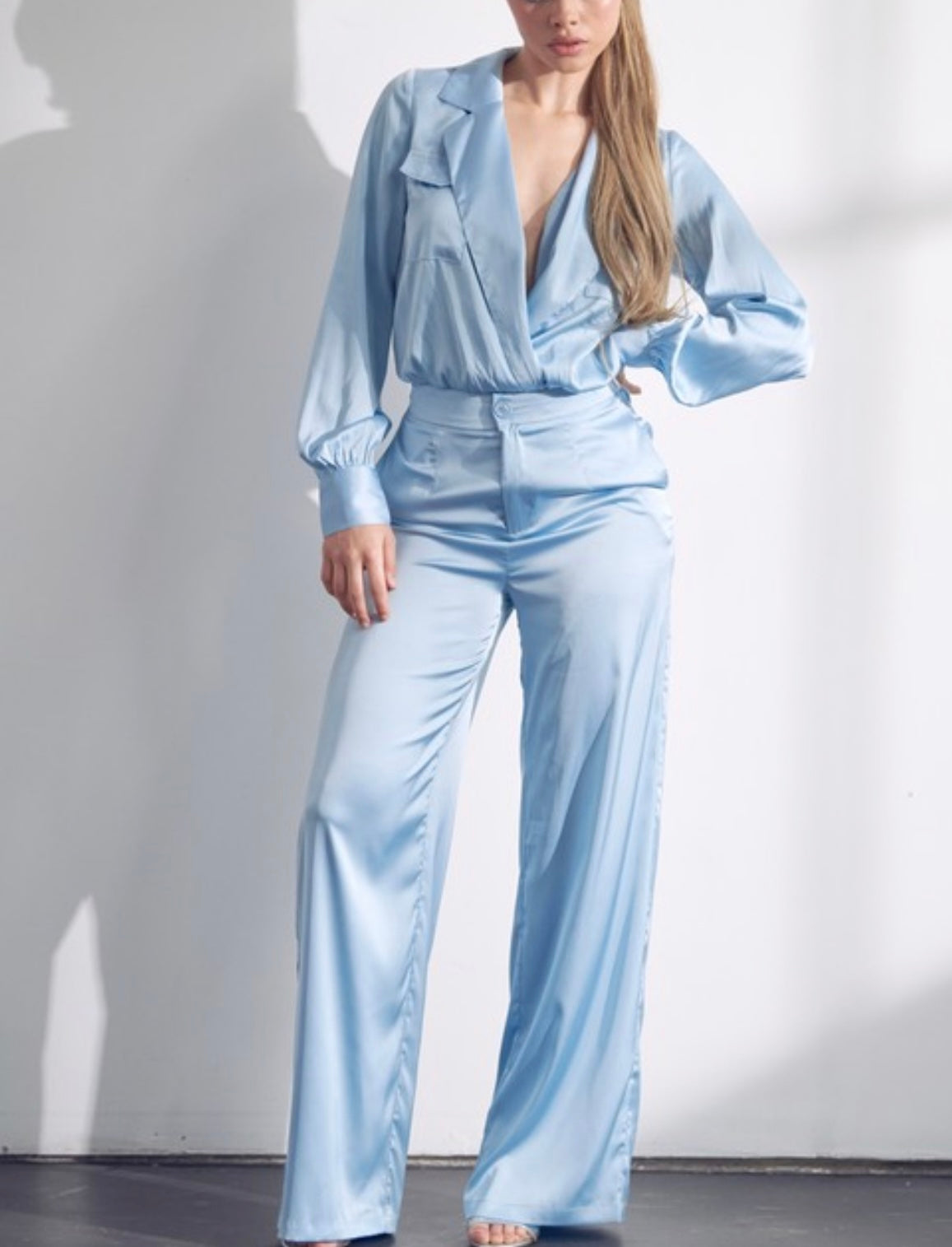 Baby Blues Satin Baddie Set - Baddie Kouture Boutique