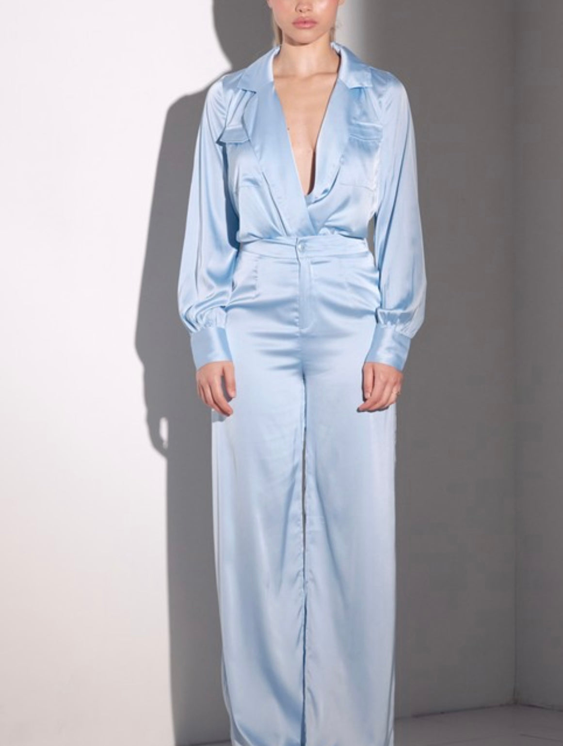 Baby Blues Satin Baddie Set - Baddie Kouture Boutique