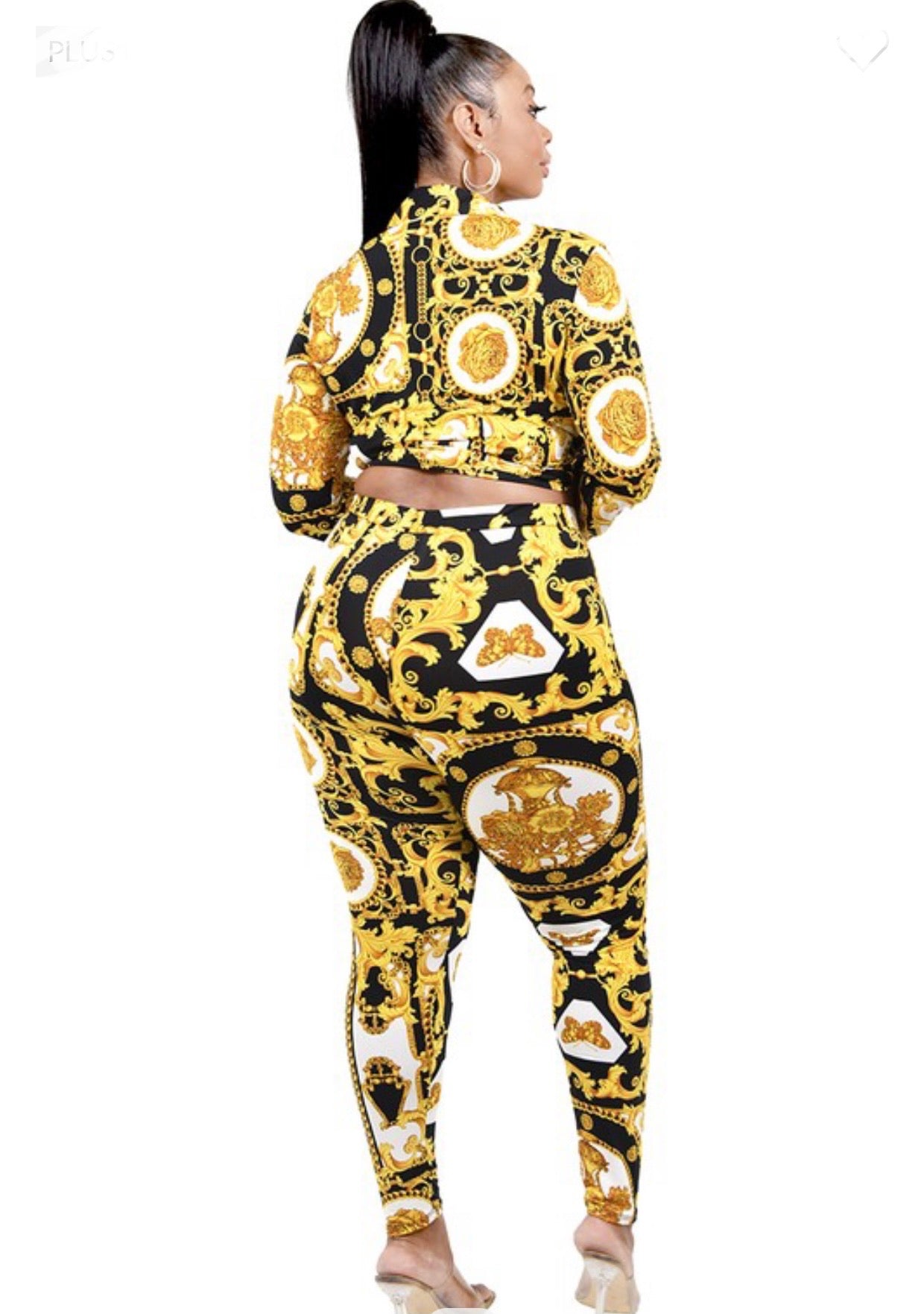 Butterfly Baddie Plus Two-Piece Legging Set - Baddie Kouture Boutique