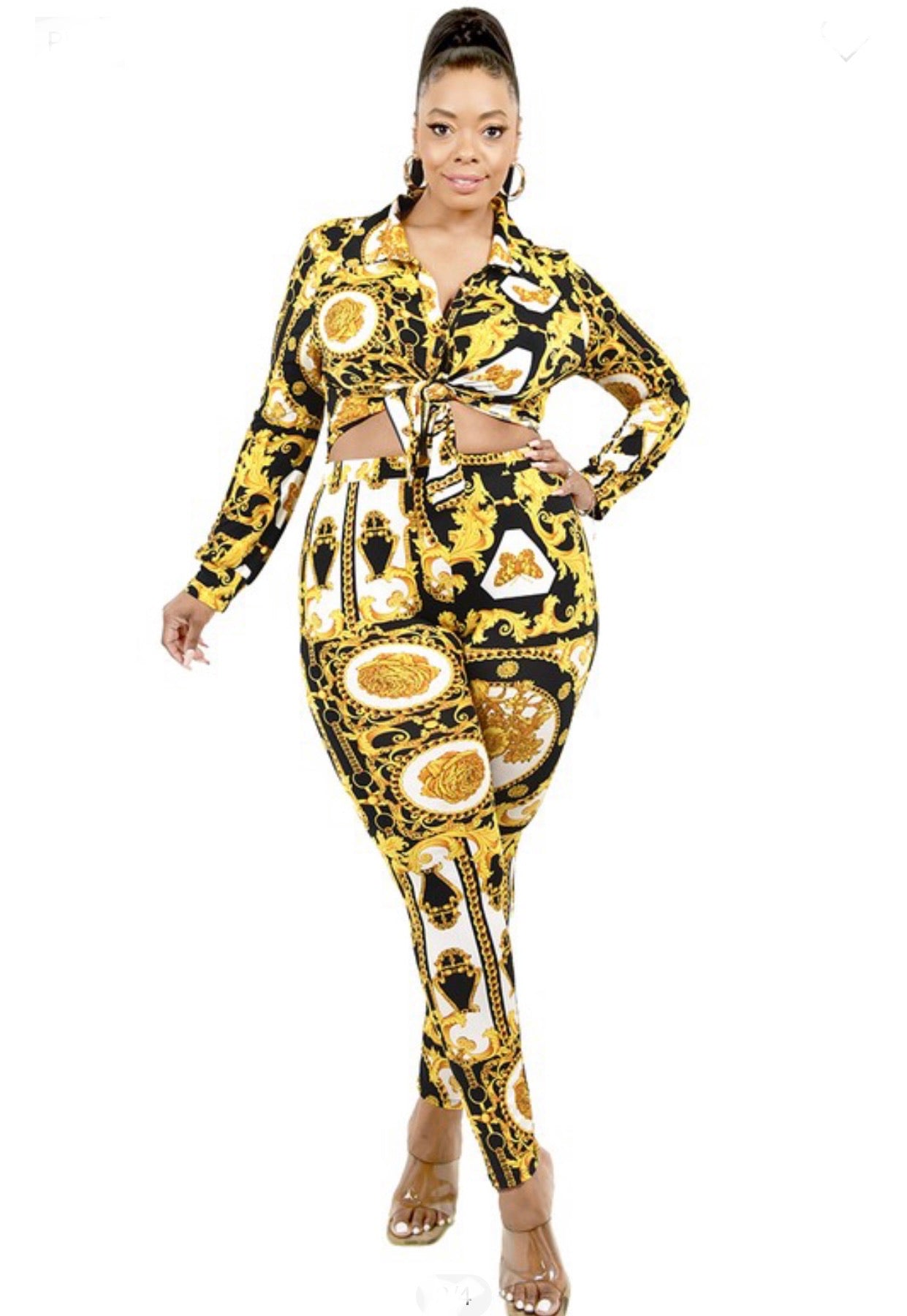 Butterfly Baddie Plus Two-Piece Legging Set - Baddie Kouture Boutique