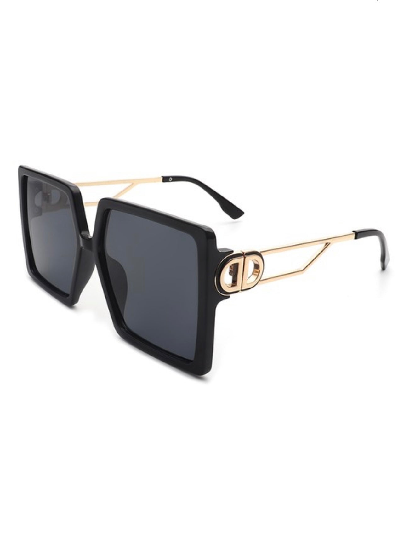 Baddie Golden Side Square Oversize Glasses - Baddie Kouture Boutique