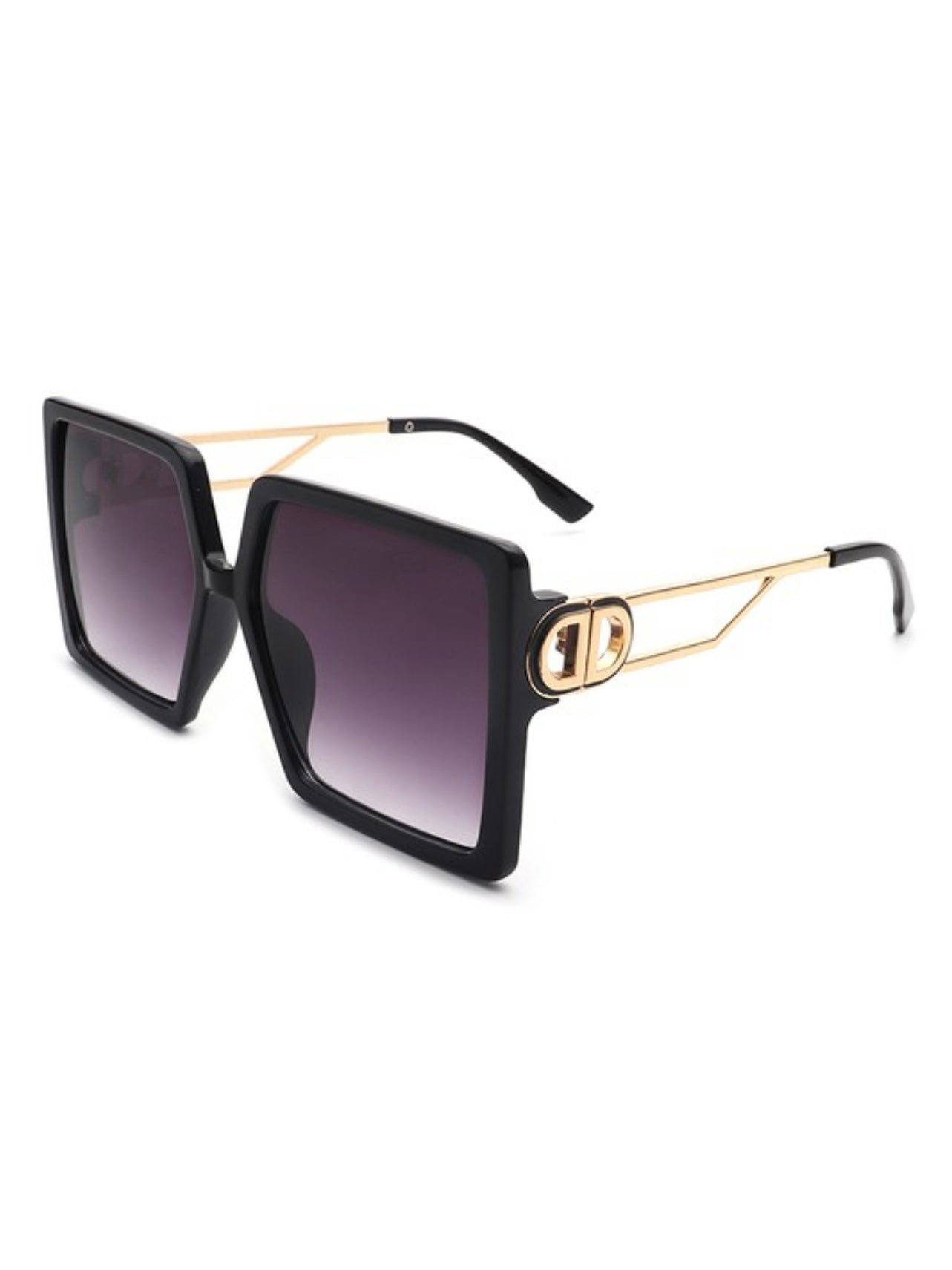 Baddie Golden Side Square Oversize Glasses - Baddie Kouture Boutique