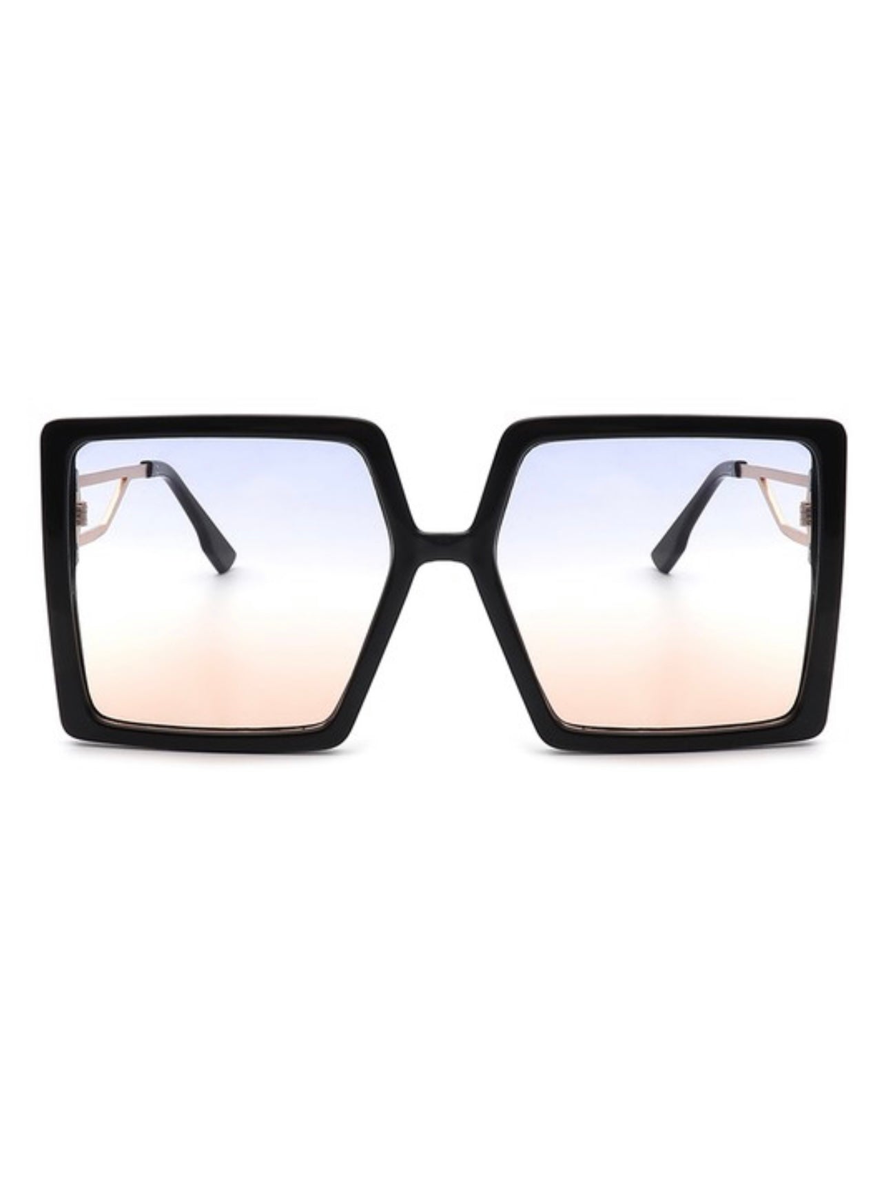 Baddie Golden Side Square Oversize Glasses - Baddie Kouture Boutique