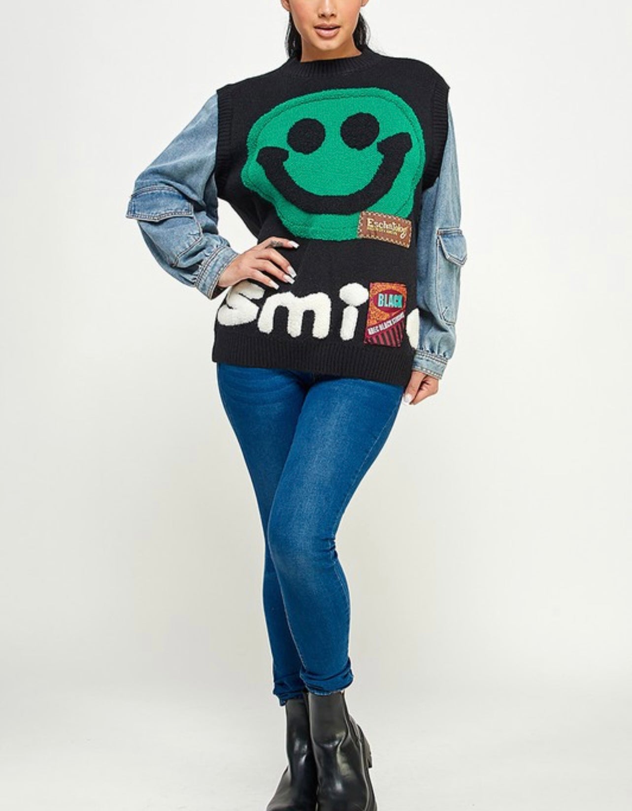 Be Happy Baddie Sweater - Baddie Kouture Boutique