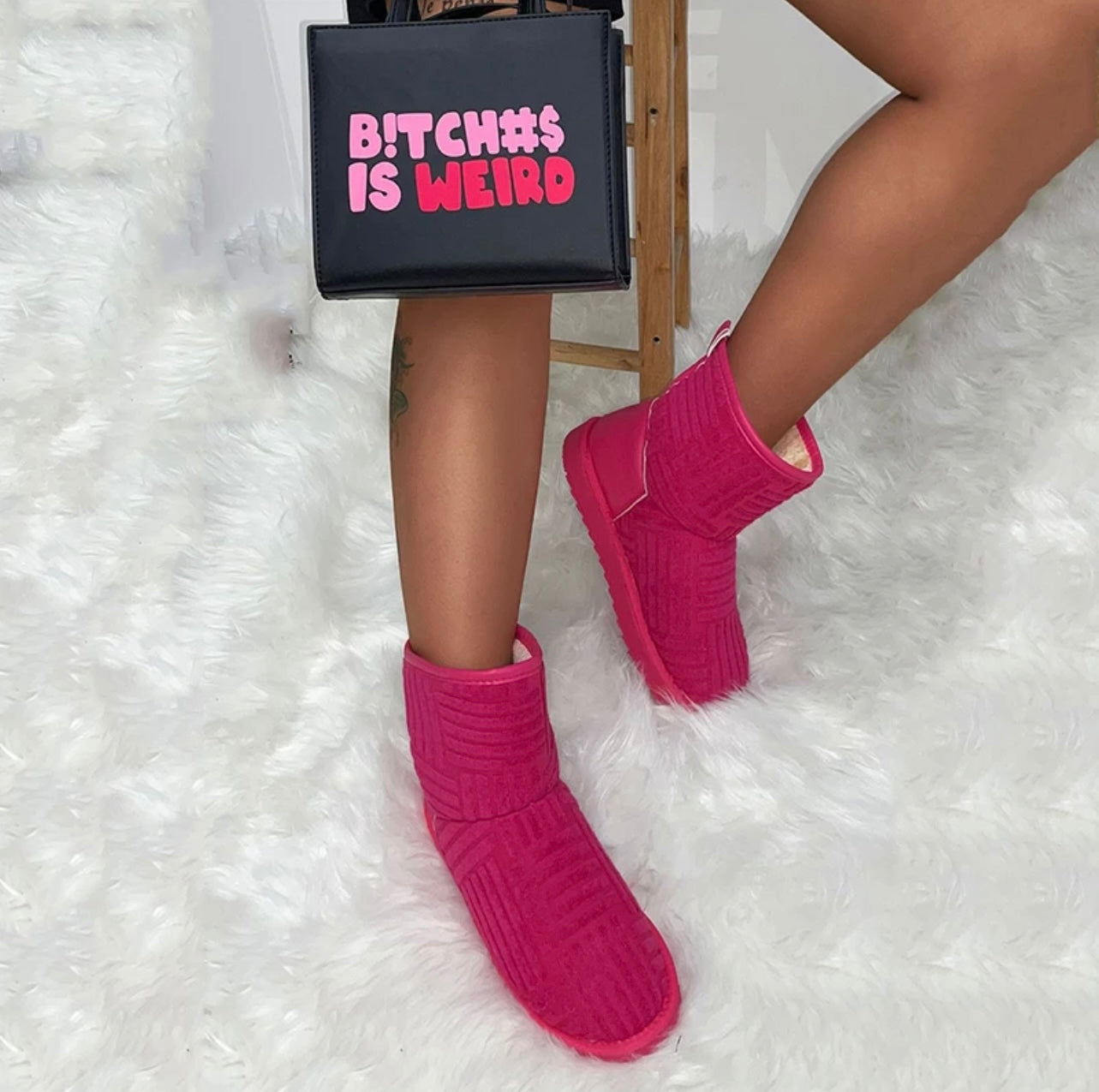 B!TCH#$ Weird Baddie Shirt with Purse Set - Baddie Kouture Boutique