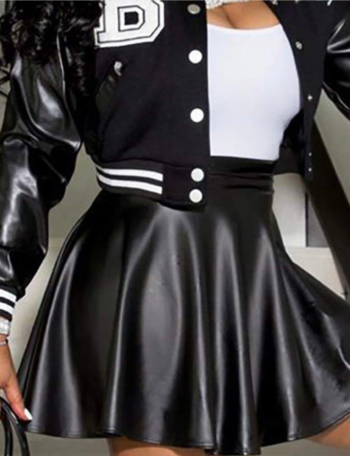 Baddie B Bomber Skirt Set - Baddie Kouture Boutique