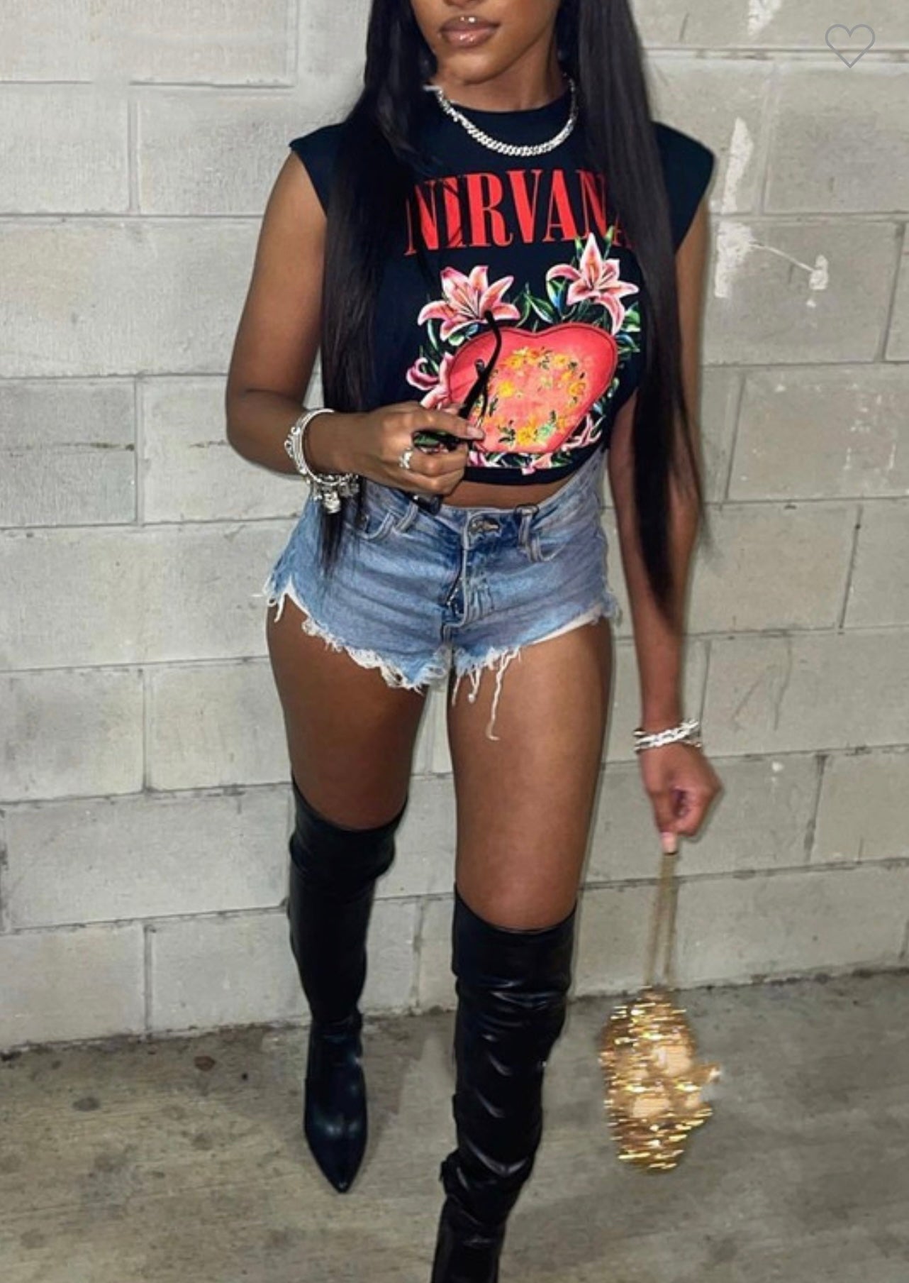 Nirvana Heart Break Baddie Shirt - Baddie Kouture Boutique