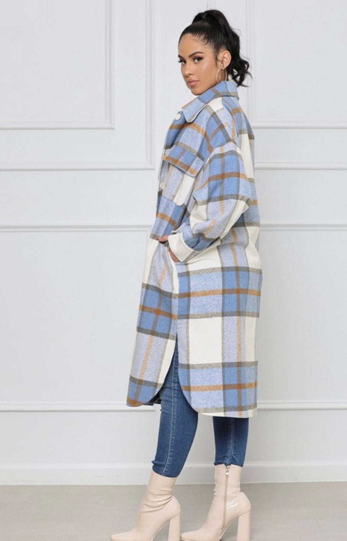 Betsy Baddie Flannel Shacket - Baddie Kouture Boutique