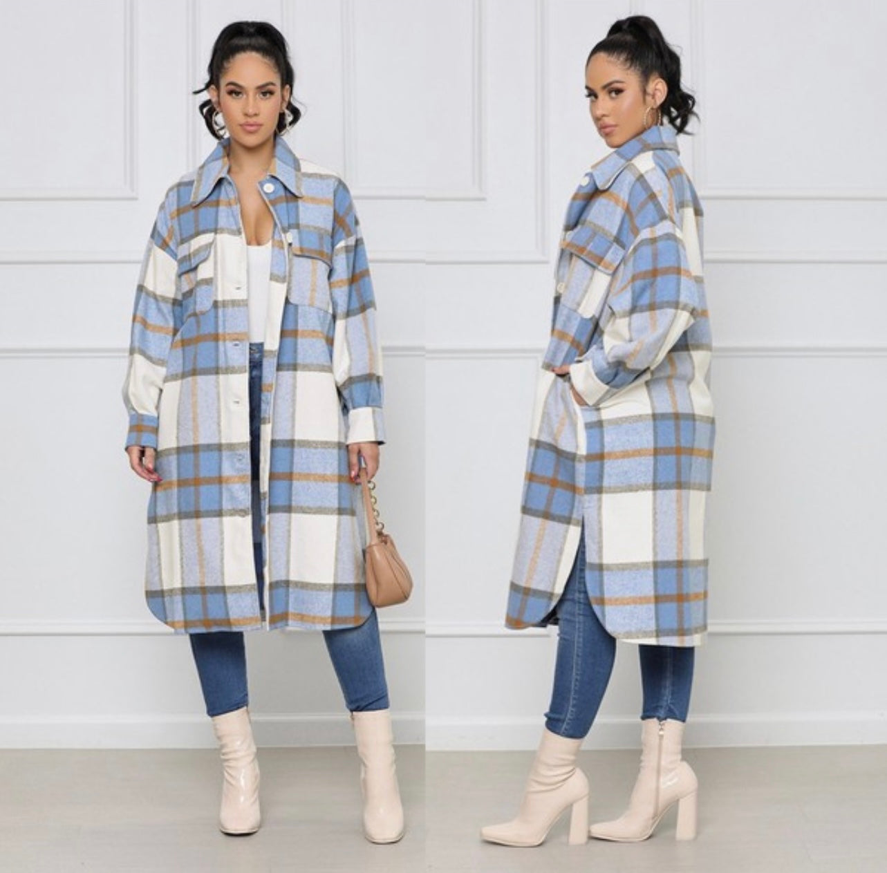 Betsy Baddie Flannel Shacket - Baddie Kouture Boutique