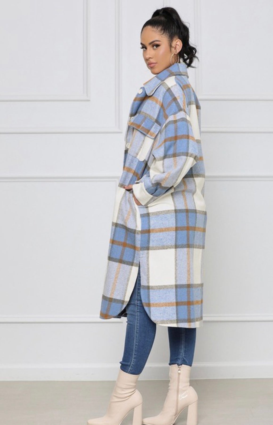 Betsy Baddie Flannel Shacket - Baddie Kouture Boutique