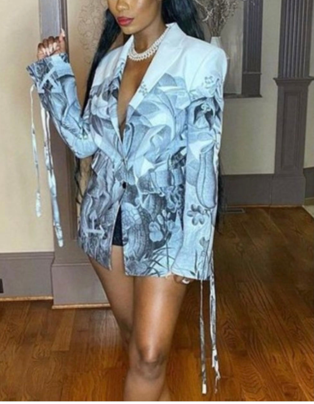 Inked Up Baddie Blazer - Baddie Kouture Boutique