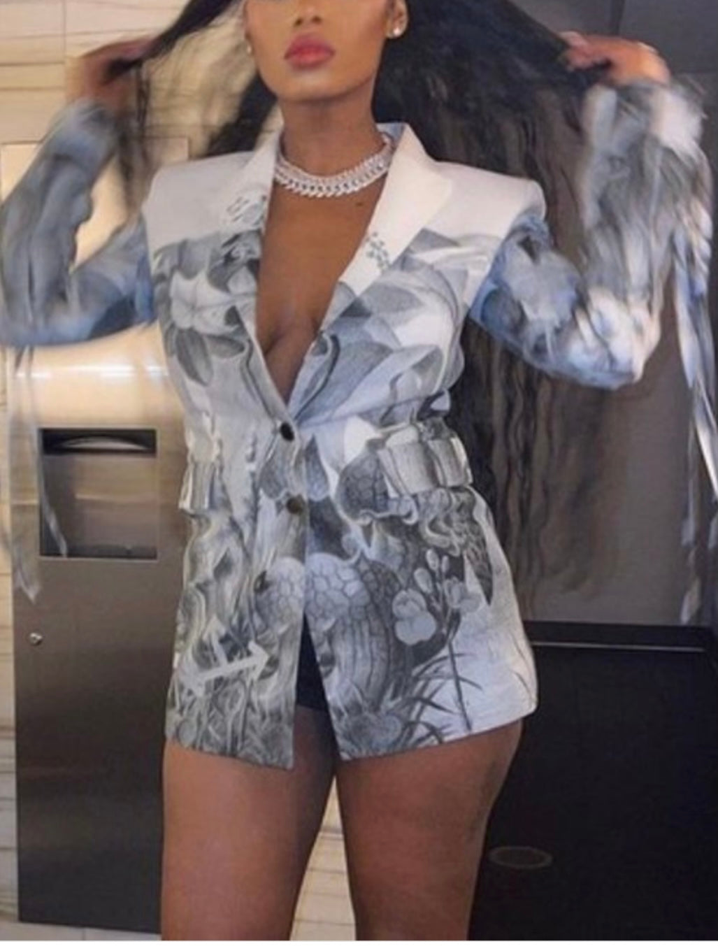 Inked Up Baddie Blazer - Baddie Kouture Boutique