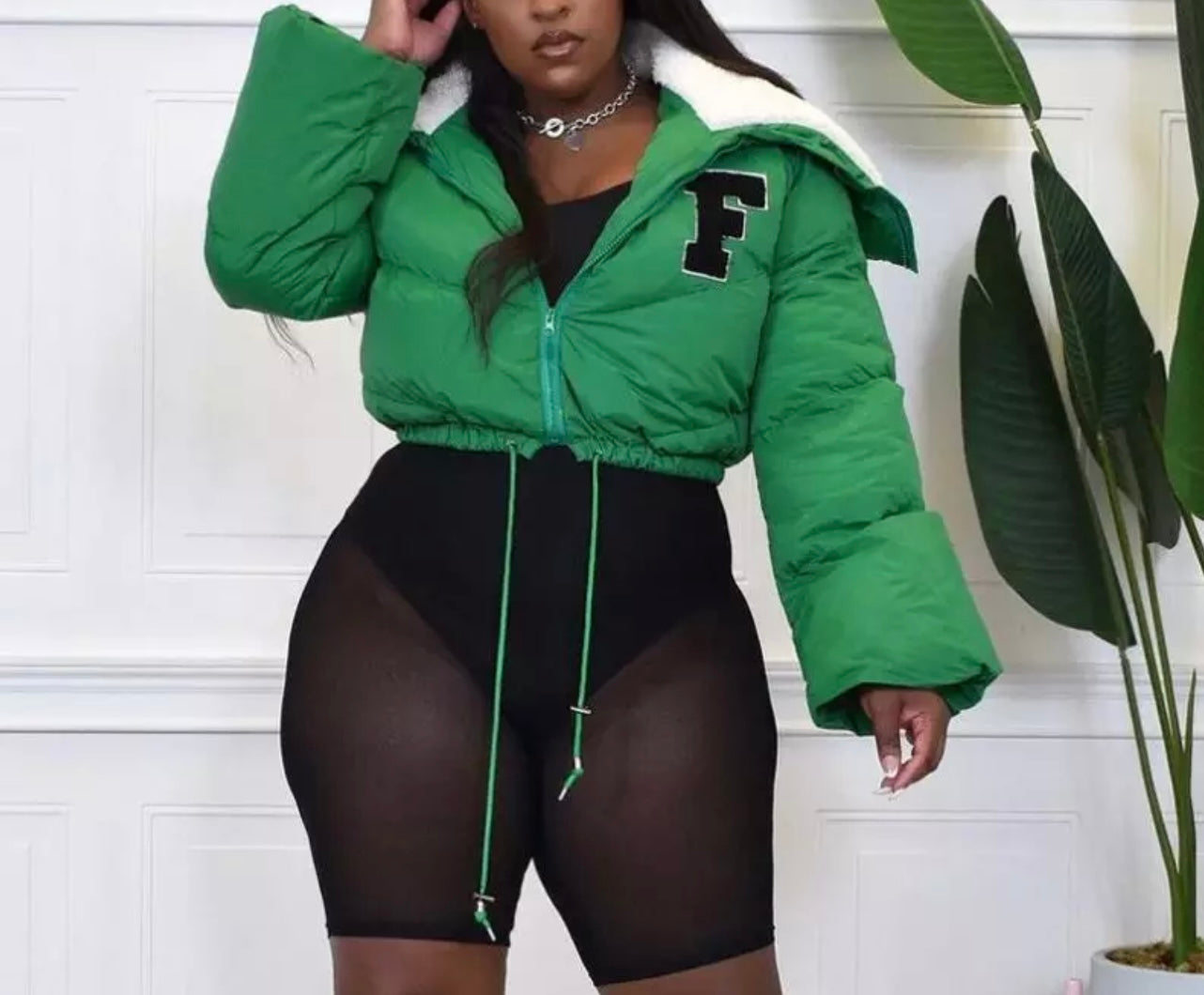 F Baddie Puffer Jacket - Baddie Kouture Boutique