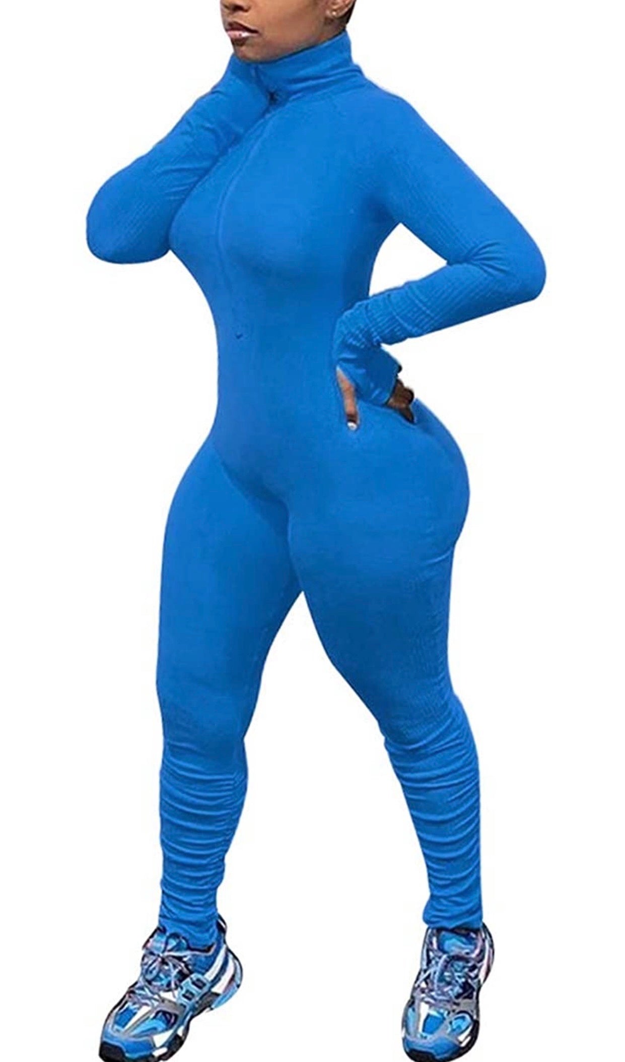 Baddie Blues Jumpsuit - Baddie Kouture Boutique