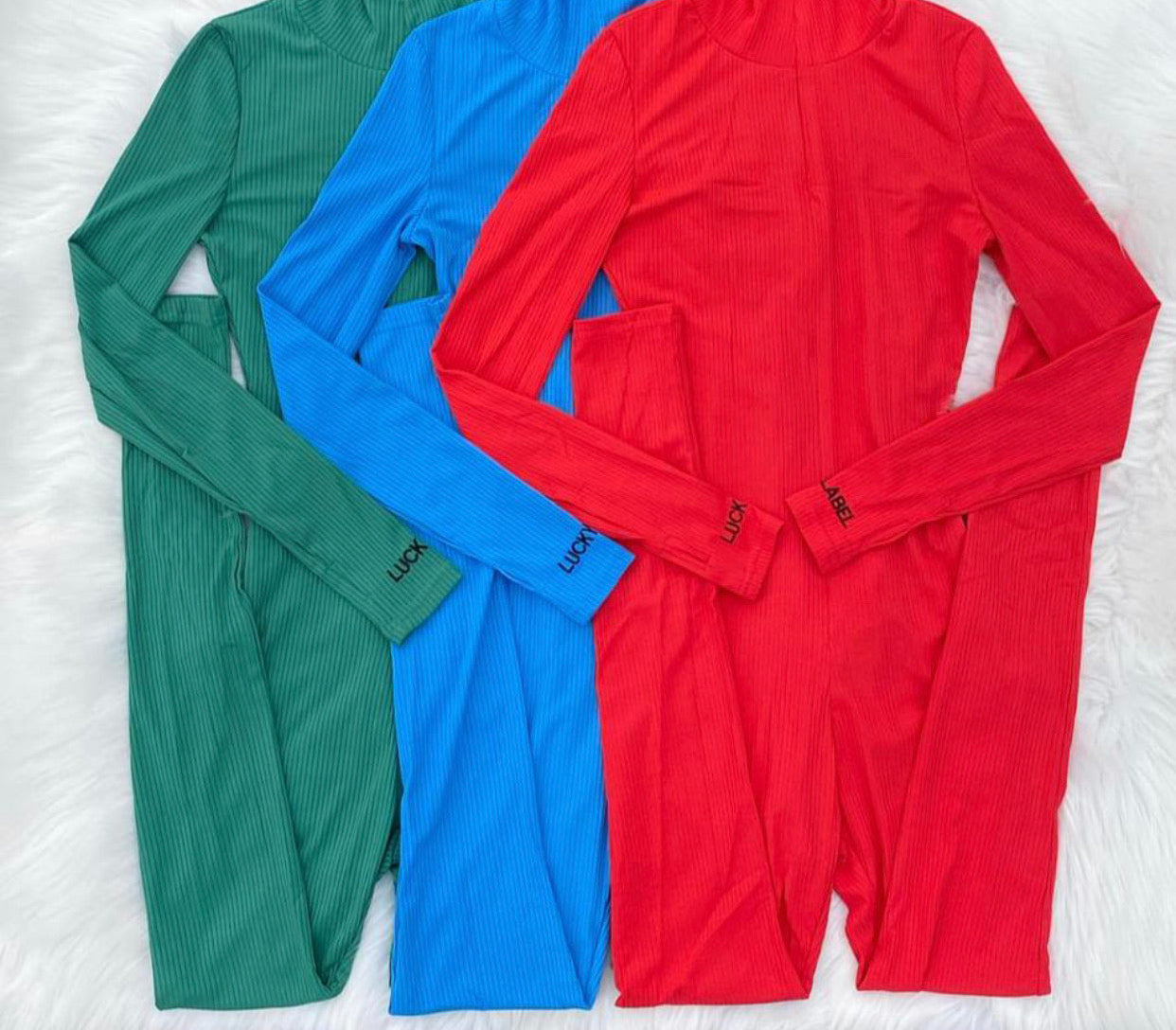 Ferrari Red Lucky Label Jumpsuit - Baddie Kouture Boutique