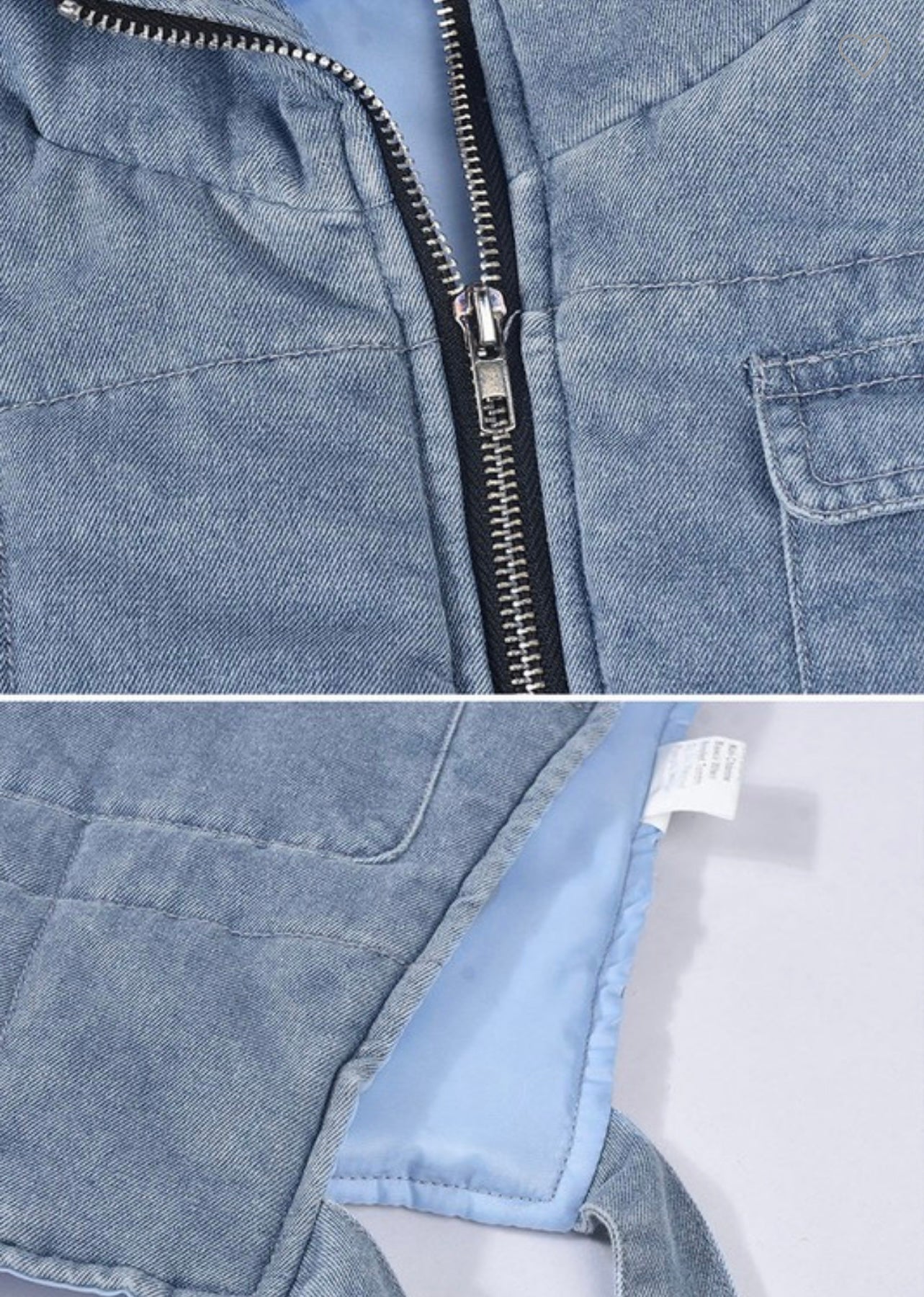 Baddie Quilted Denim Crop Jacket - Baddie Kouture Boutique