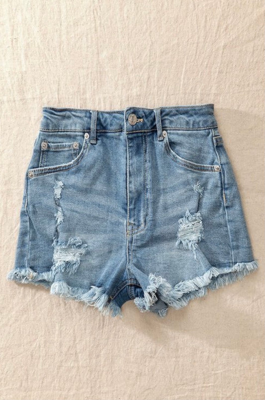 Billie Jean Light Blue Shorts - Baddie Kouture Boutique