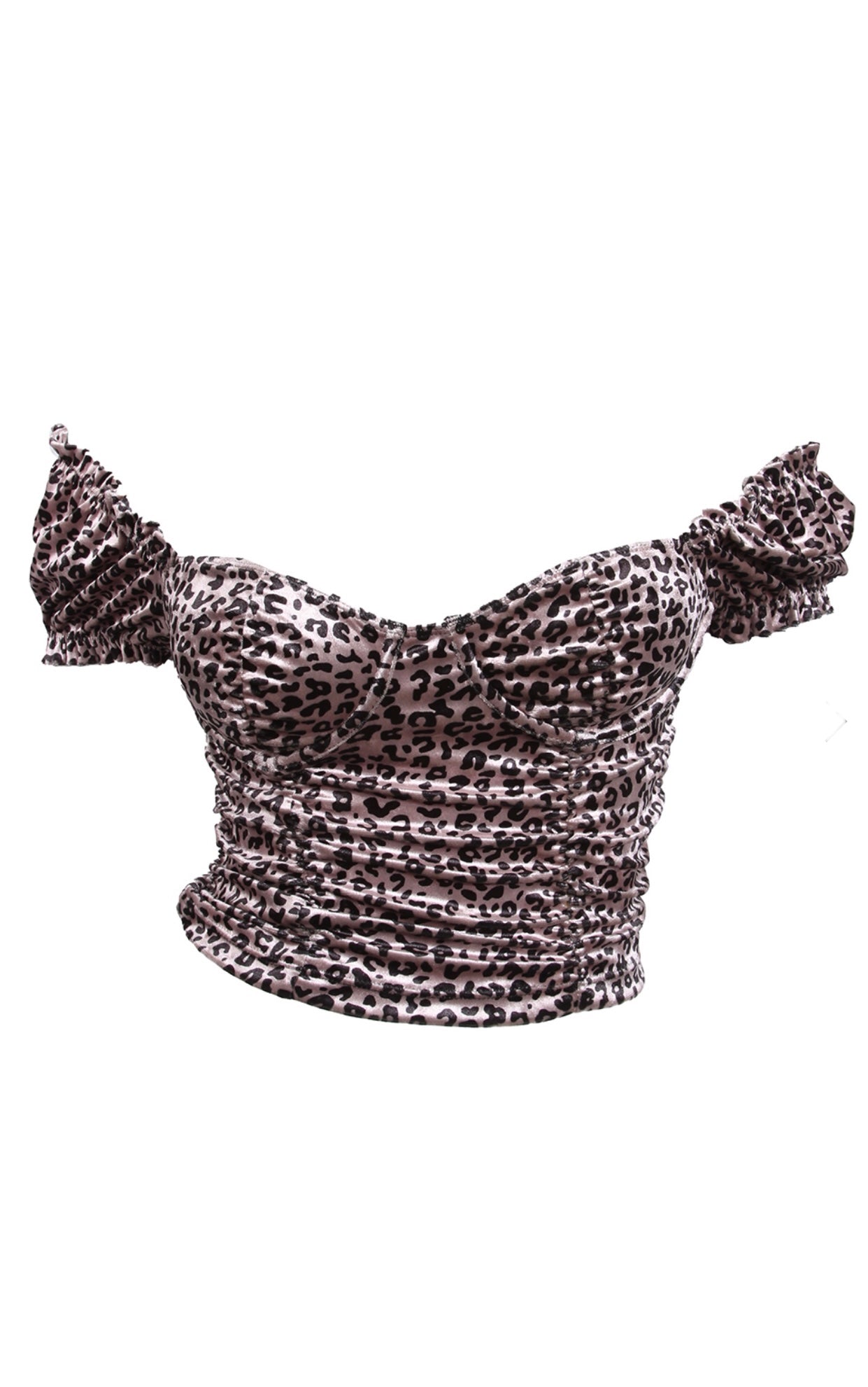 Luxury Baddie Velvet Leopard Top - Baddie Kouture Boutique