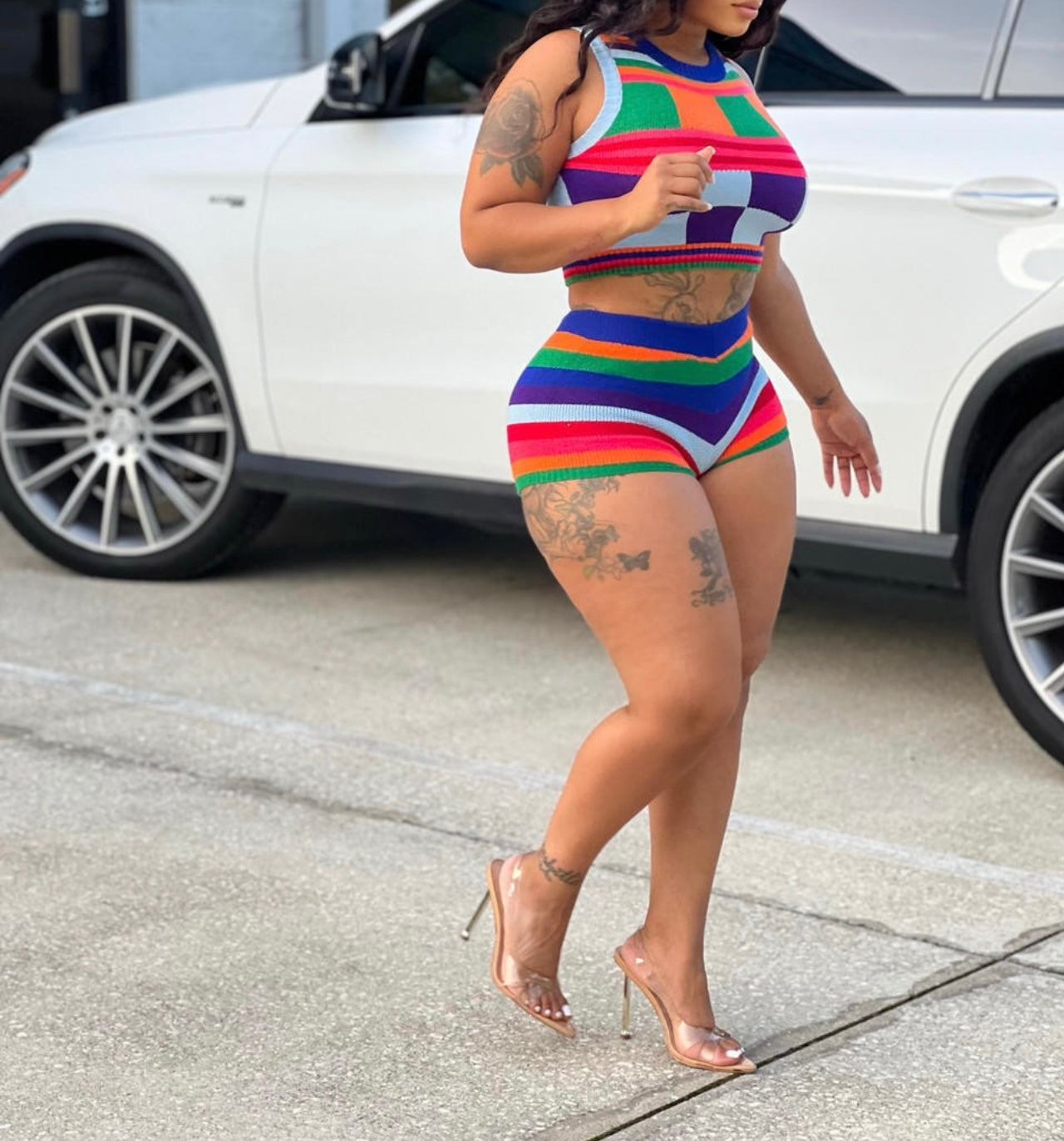 Hot Girl Knitted Baddie Shorts Set - Baddie Kouture Boutique