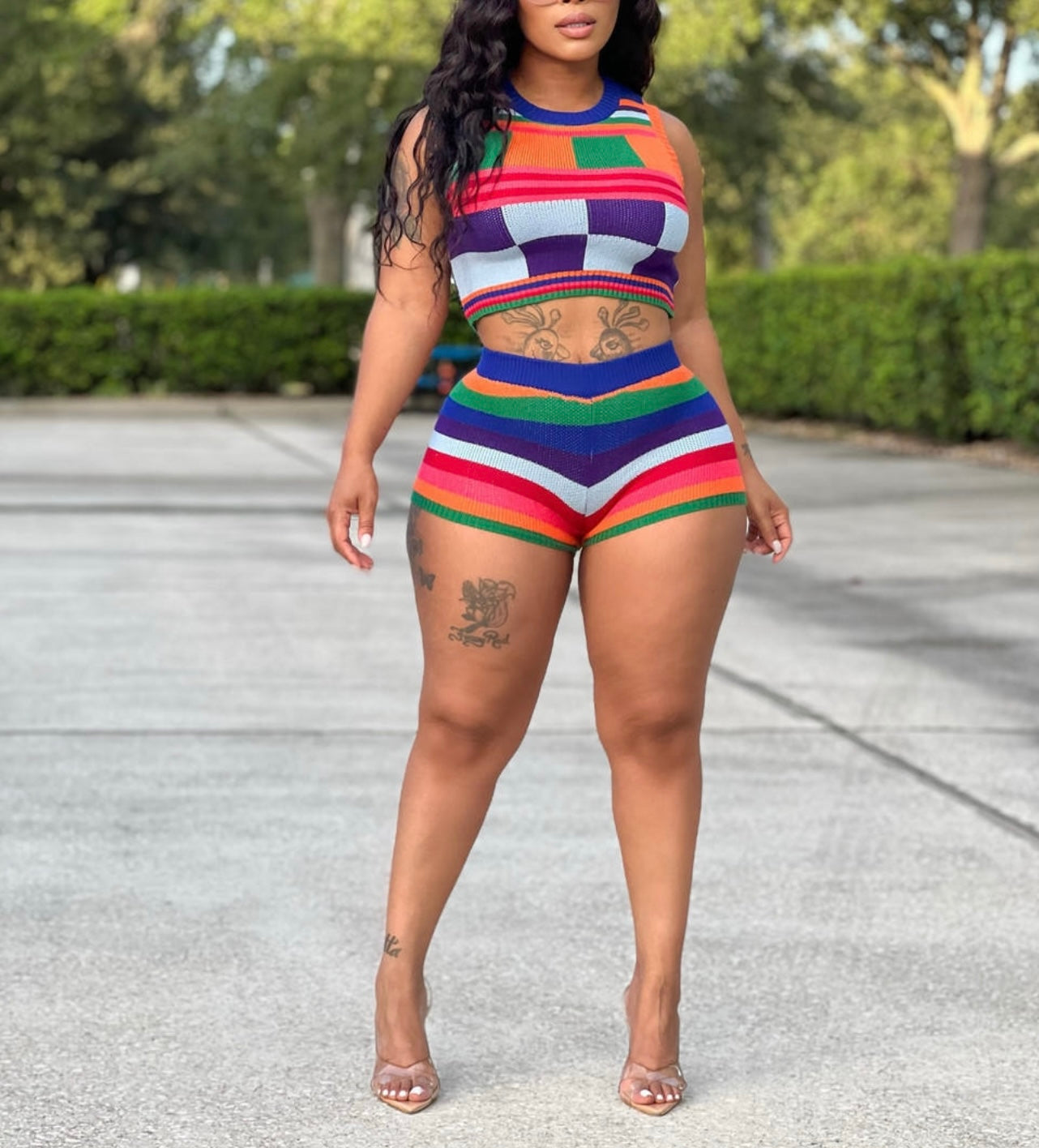 Hot Girl Knitted Baddie Shorts Set - Baddie Kouture Boutique