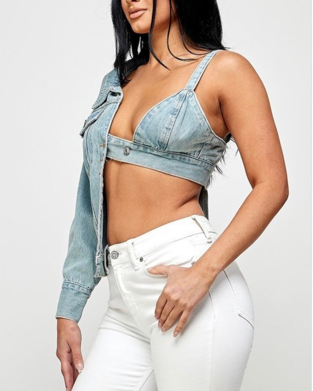Baddie One Sleeve Jacket Top - Baddie Kouture Boutique