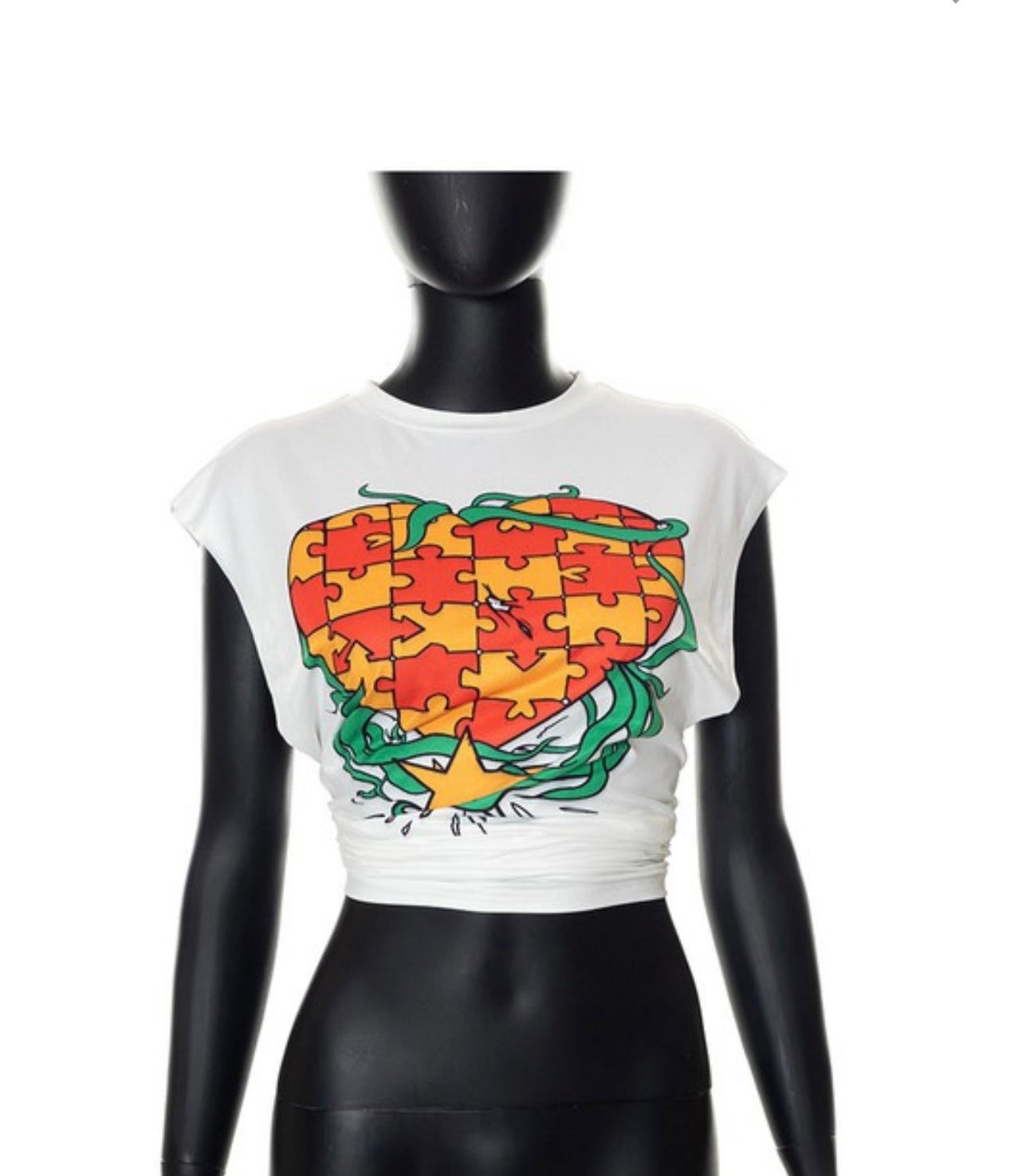 Puzzled Heart Baddie Shirt - Baddie Kouture Boutique