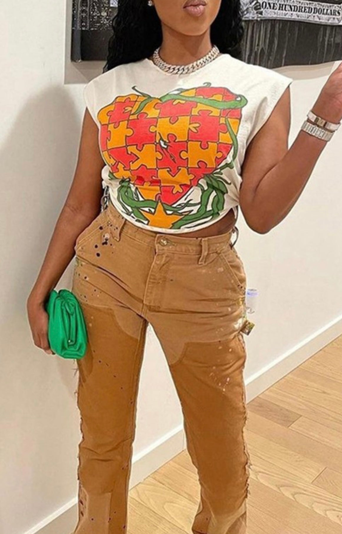 Puzzled Heart Baddie Shirt - Baddie Kouture Boutique