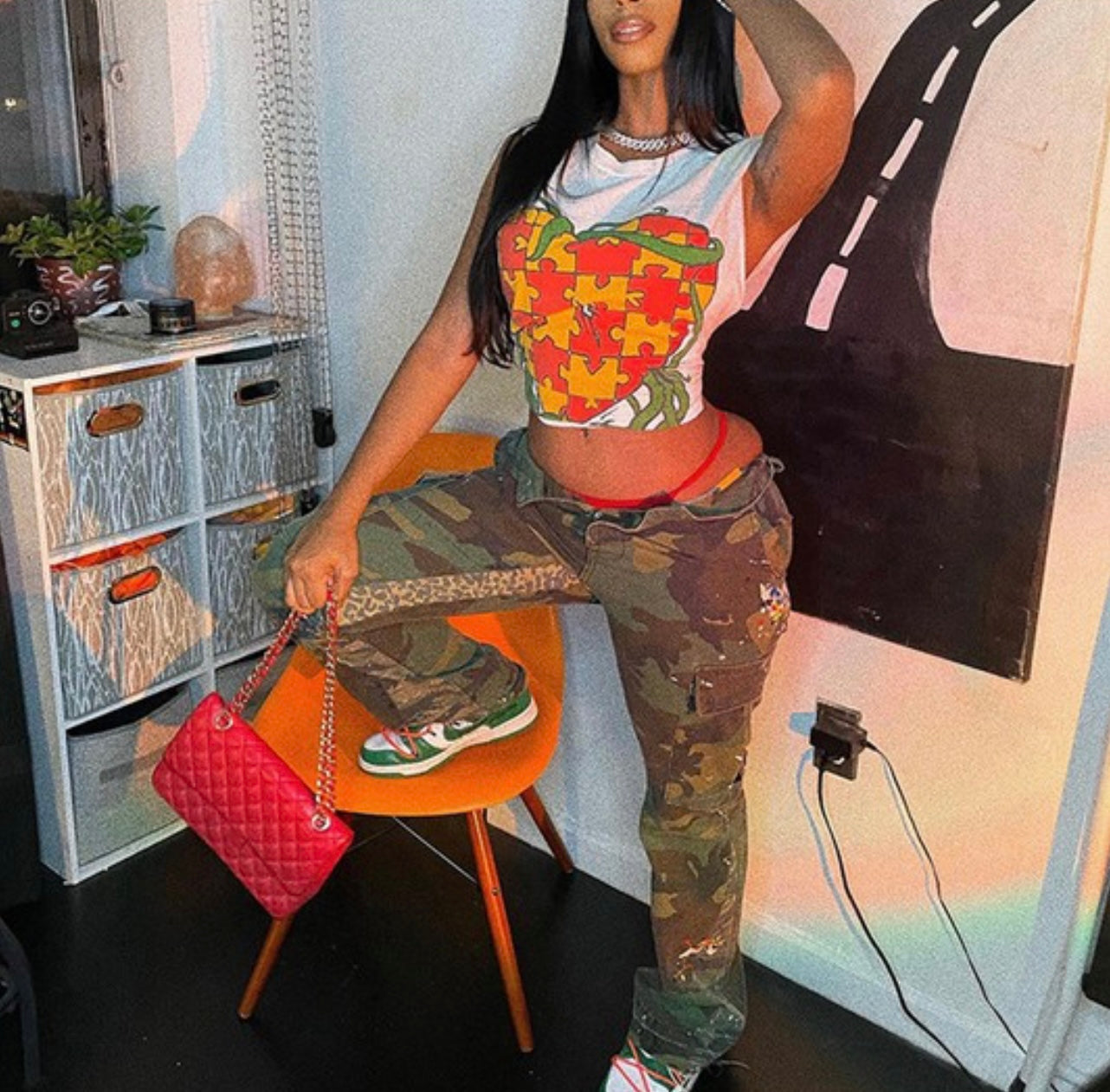 Puzzled Heart Baddie Shirt - Baddie Kouture Boutique