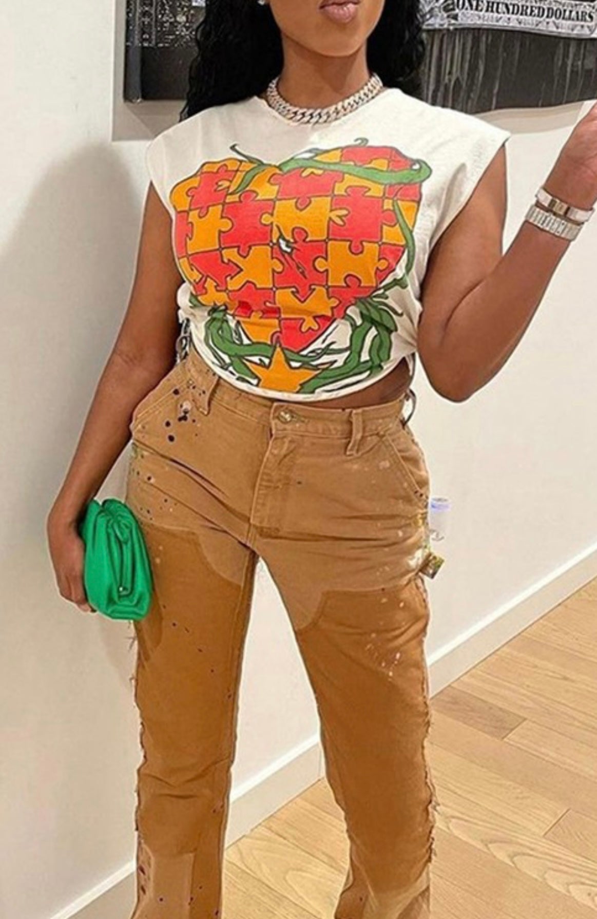 Puzzled Heart Baddie Shirt - Baddie Kouture Boutique