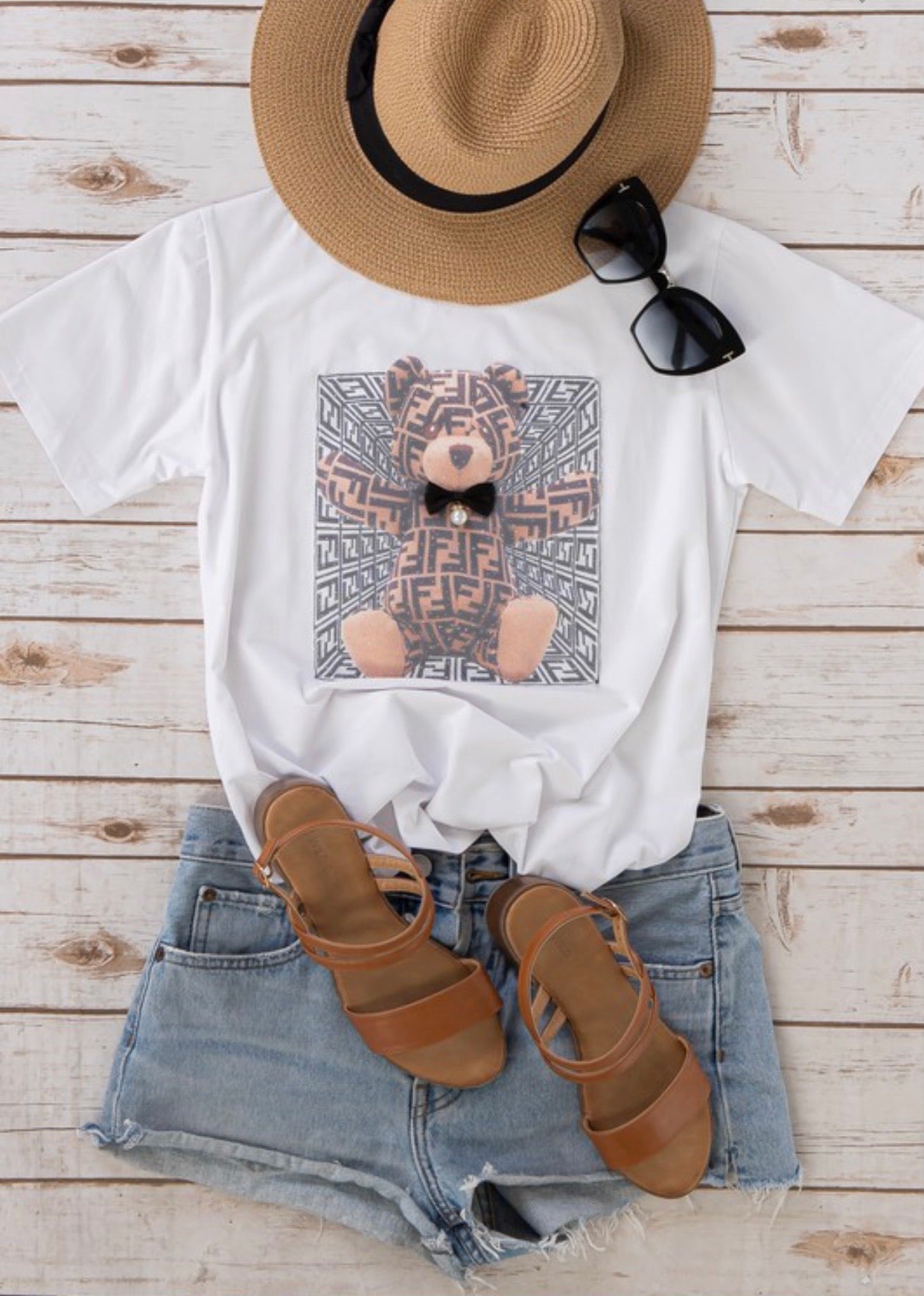 Ambitions Baddie FF Bear T-Shirt - Baddie Kouture Boutique