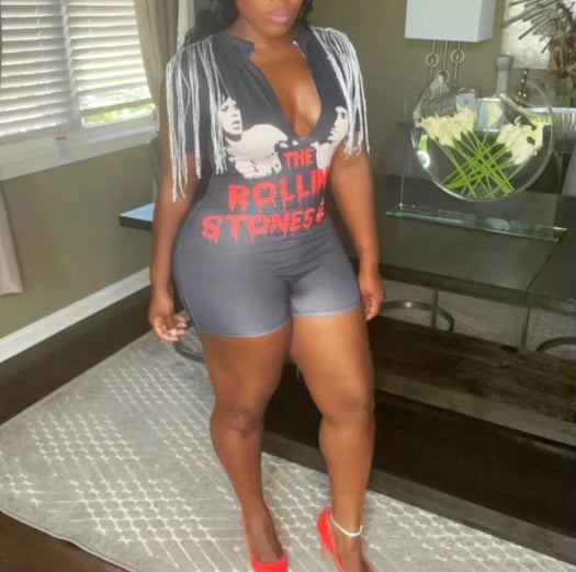 The Rolling Stones Baddie Jumpsuit - Baddie Kouture Boutique