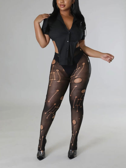 Ripped and Cutout Baddie Pantyhose - Baddie Kouture Boutique 