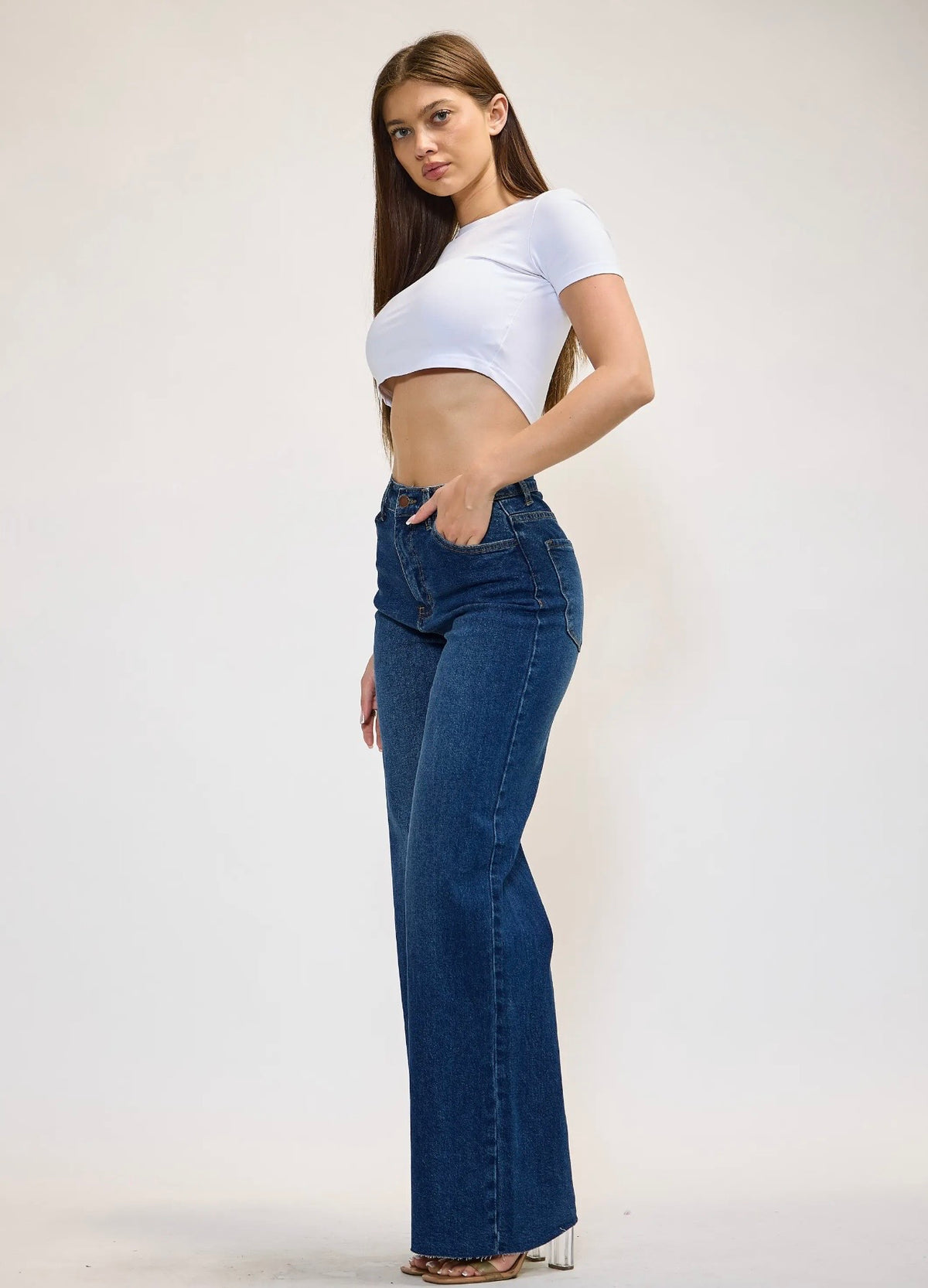 Blue Hour Baddie Wide-Leg Jeans.
