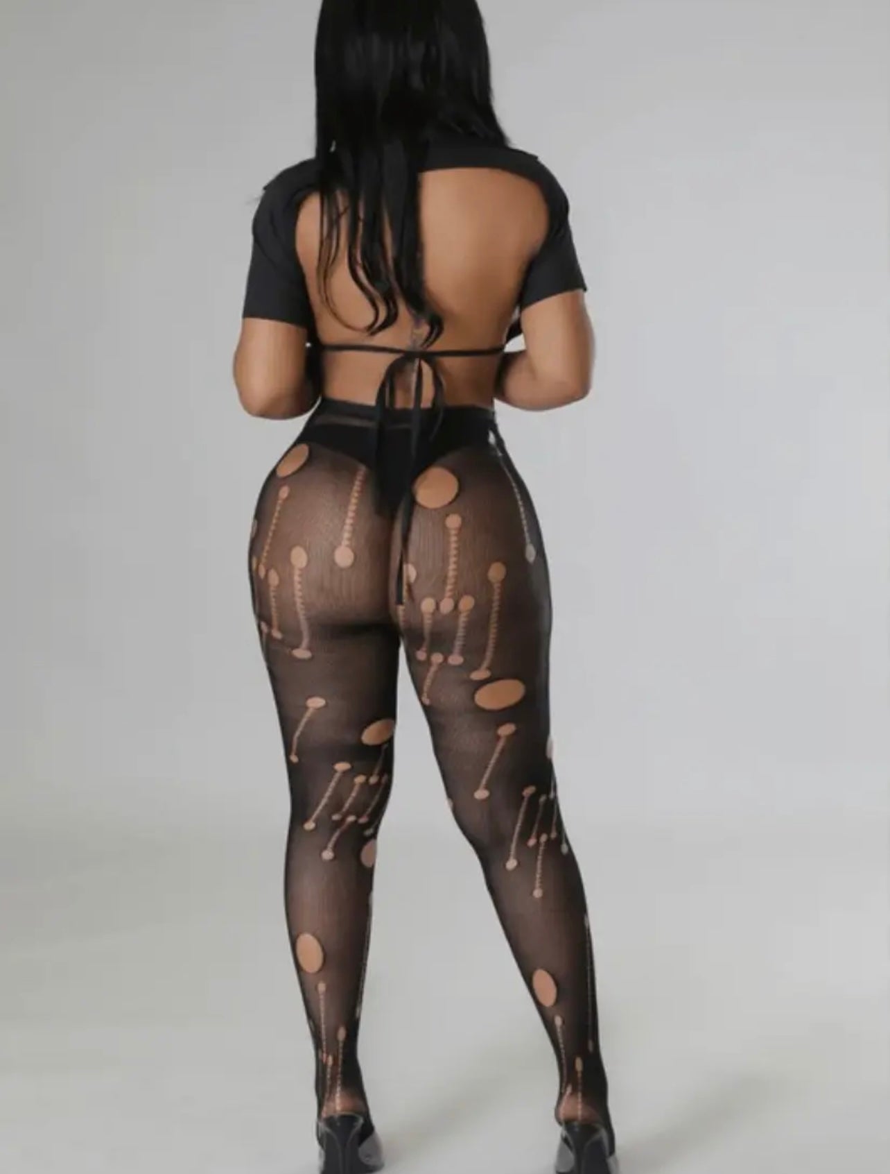 Ripped and Cutout Baddie Pantyhose - Baddie Kouture Boutique 