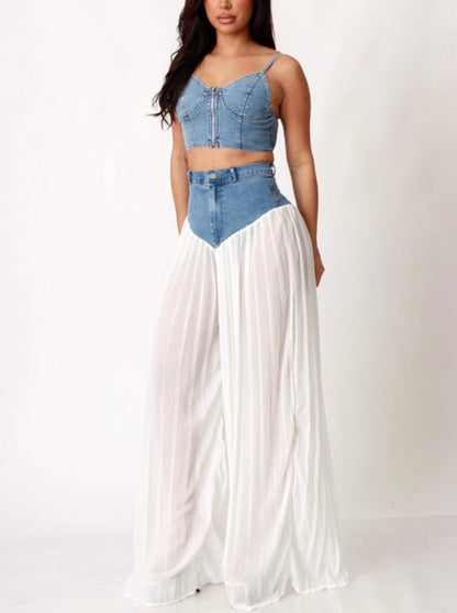 Keri Baddie Denim Corset Set
