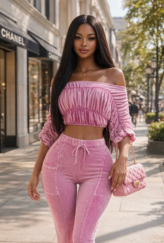 Pink Paradise Baddie Set - Baddie Kouture Boutique 