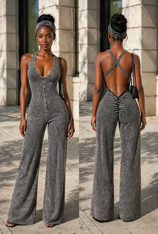 Bad Intentions Baddie Jumpsuit with Headband