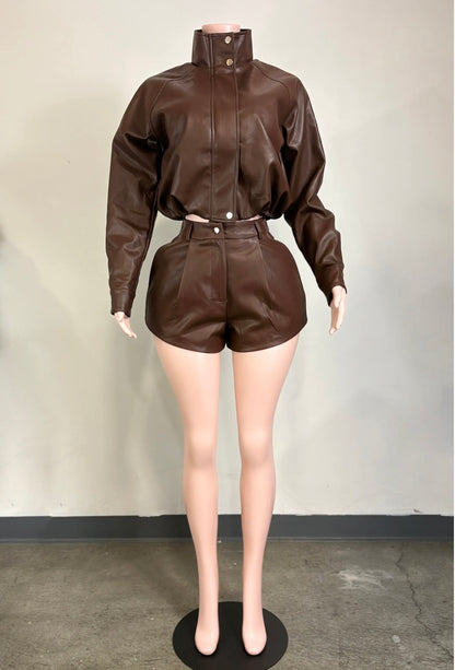 Chocolate Baddie Moto Jacket - Baddie Kouture Boutique 