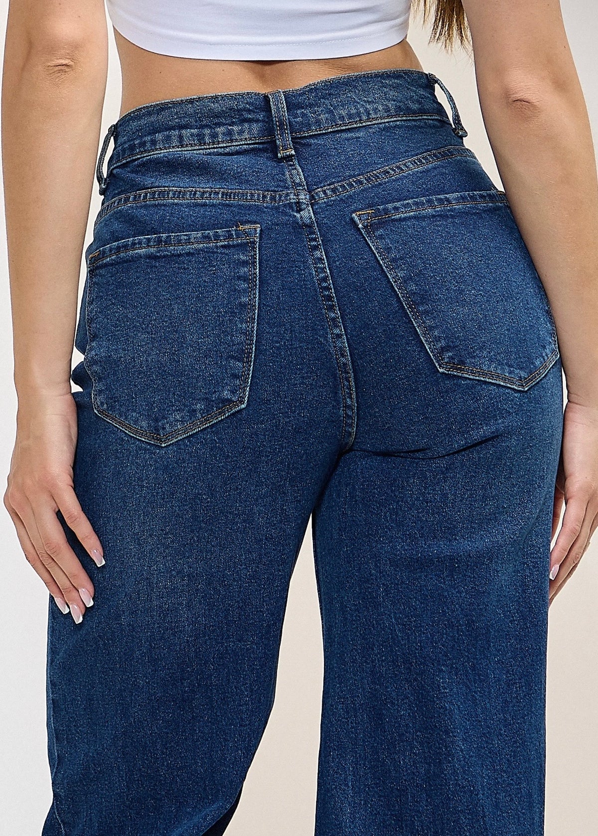 Blue Hour Baddie Wide-Leg Jeans.