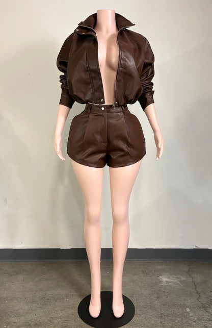 Chocolate Baddie Moto Jacket - Baddie Kouture Boutique 