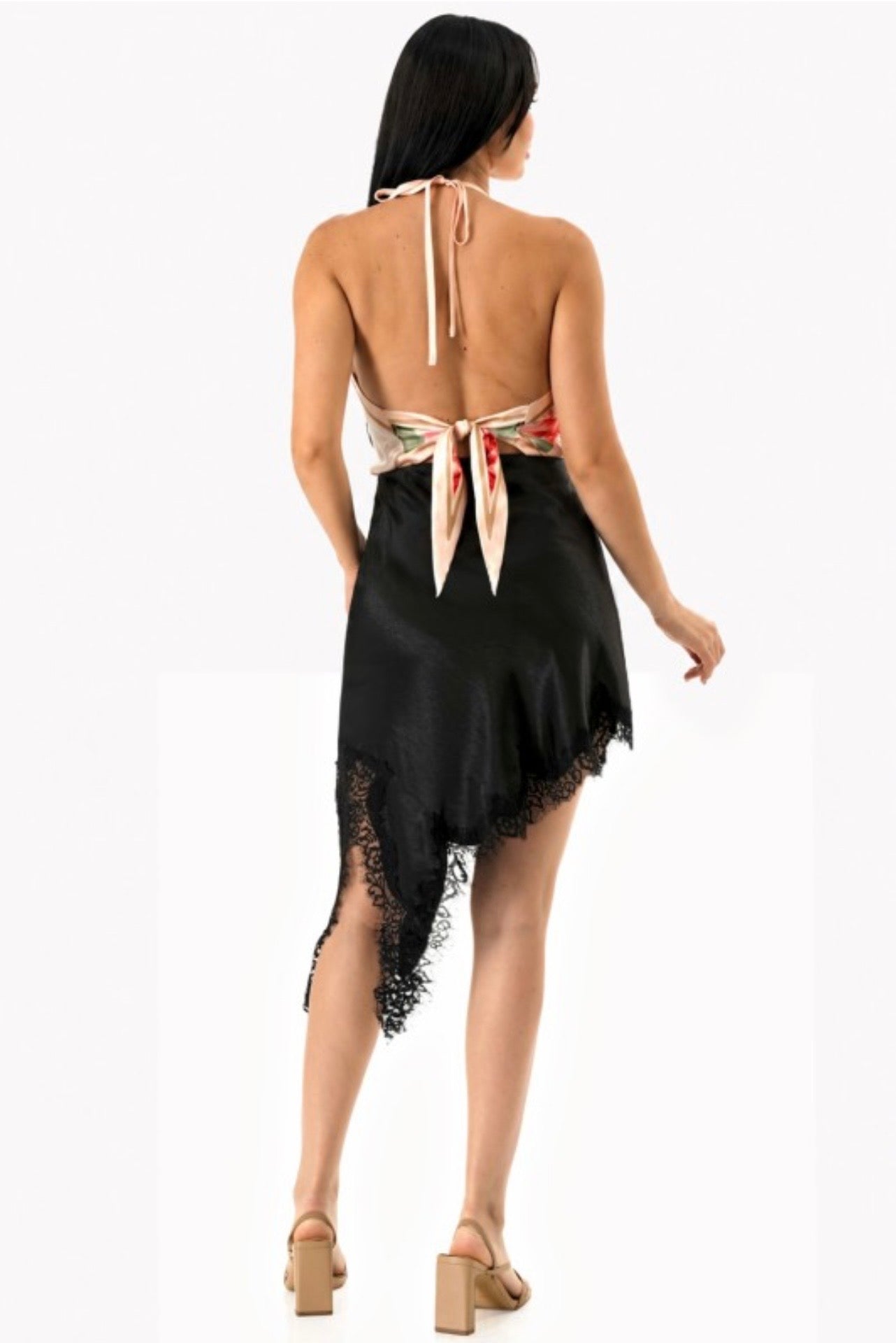 Elegant Edge Satin Skirt
